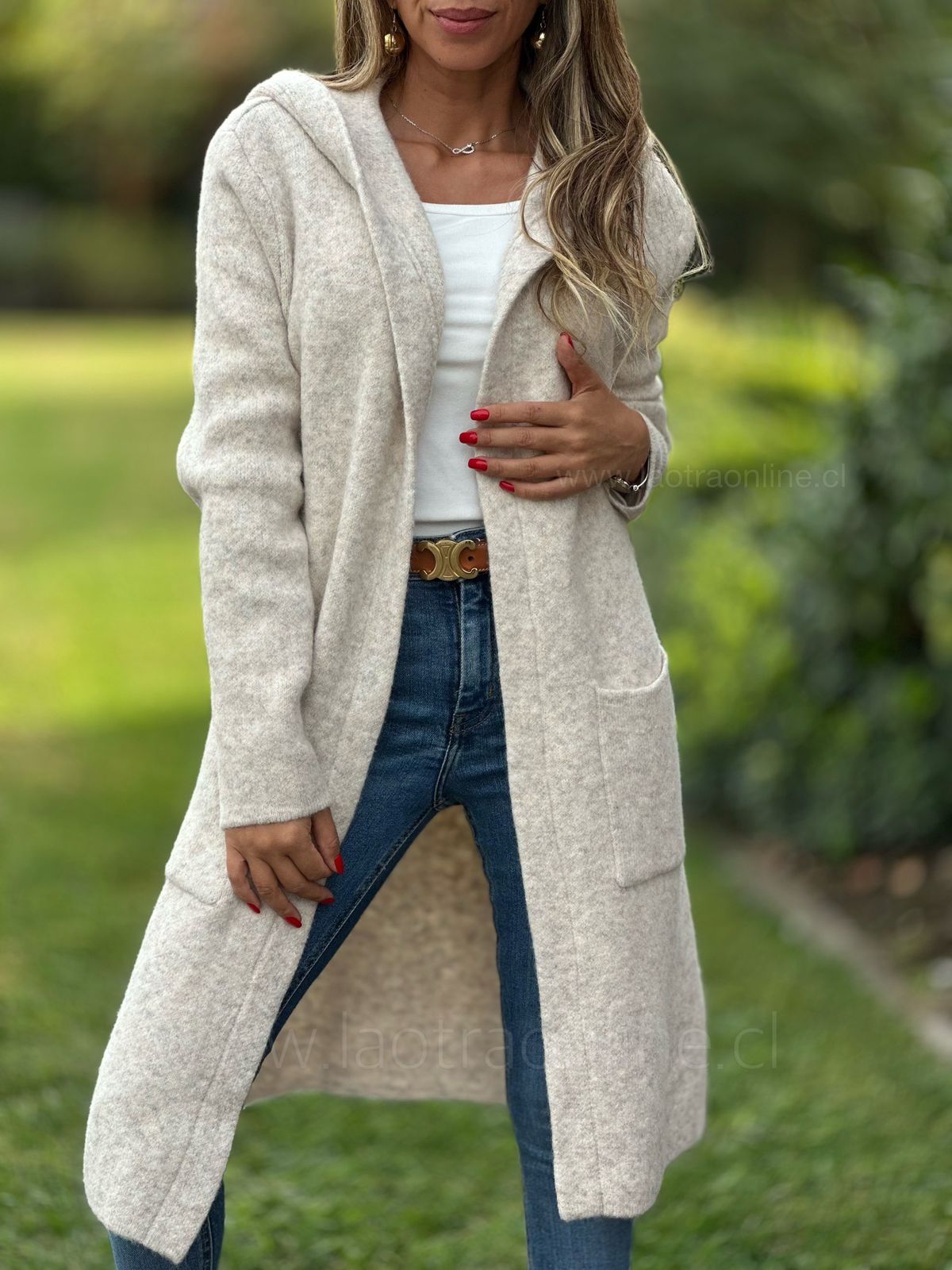 Abrigo/cardigan Ilusión crema