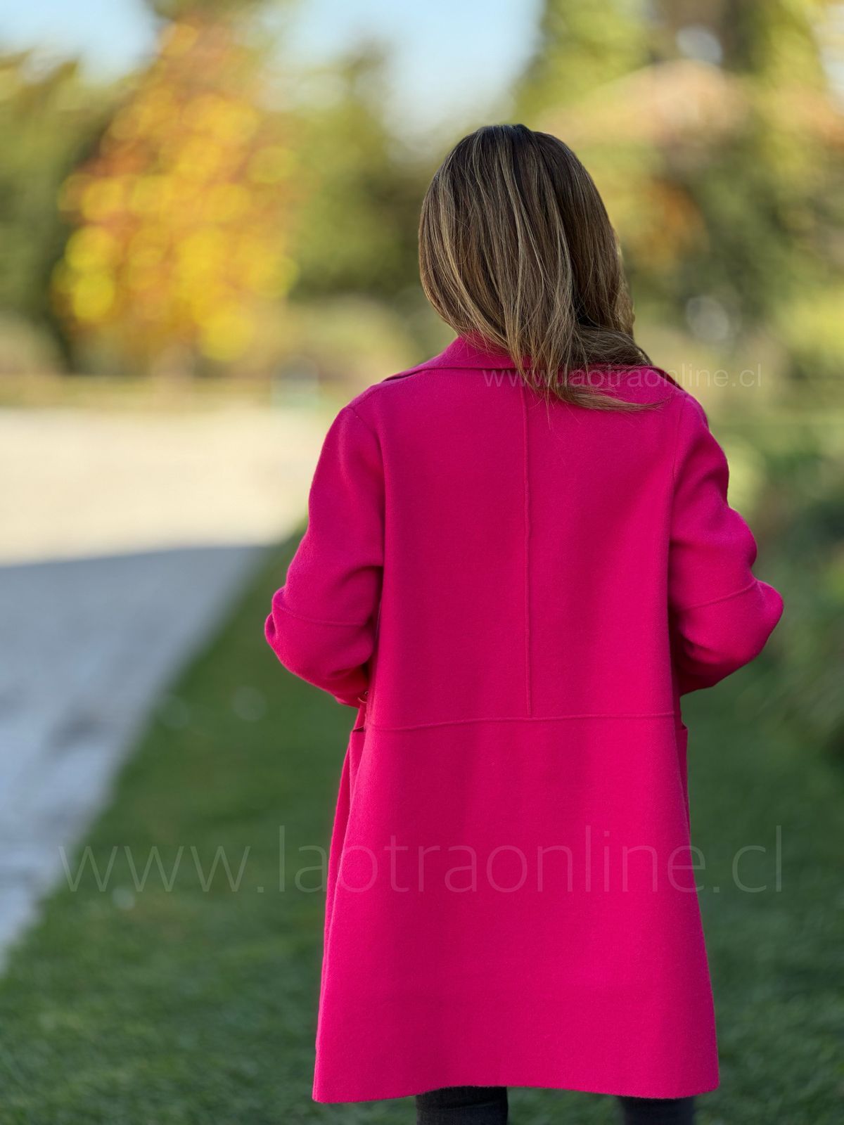 Abrigo Perla fucsia