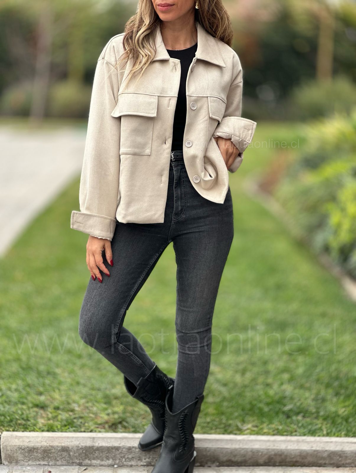 Chaqueta Asia crema