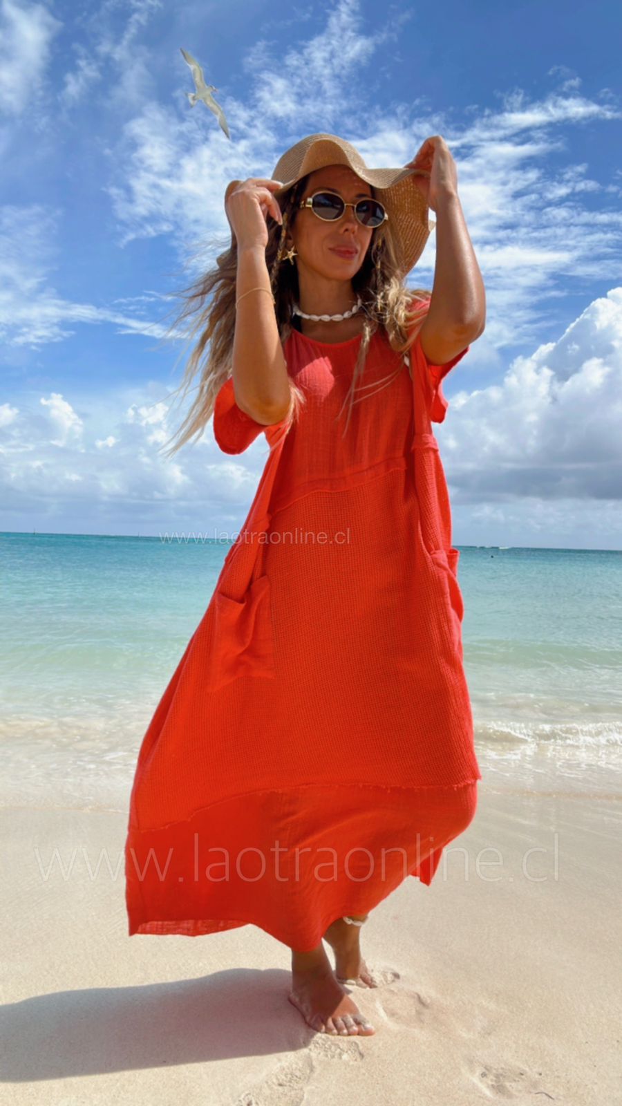 Vestido Eterna coral