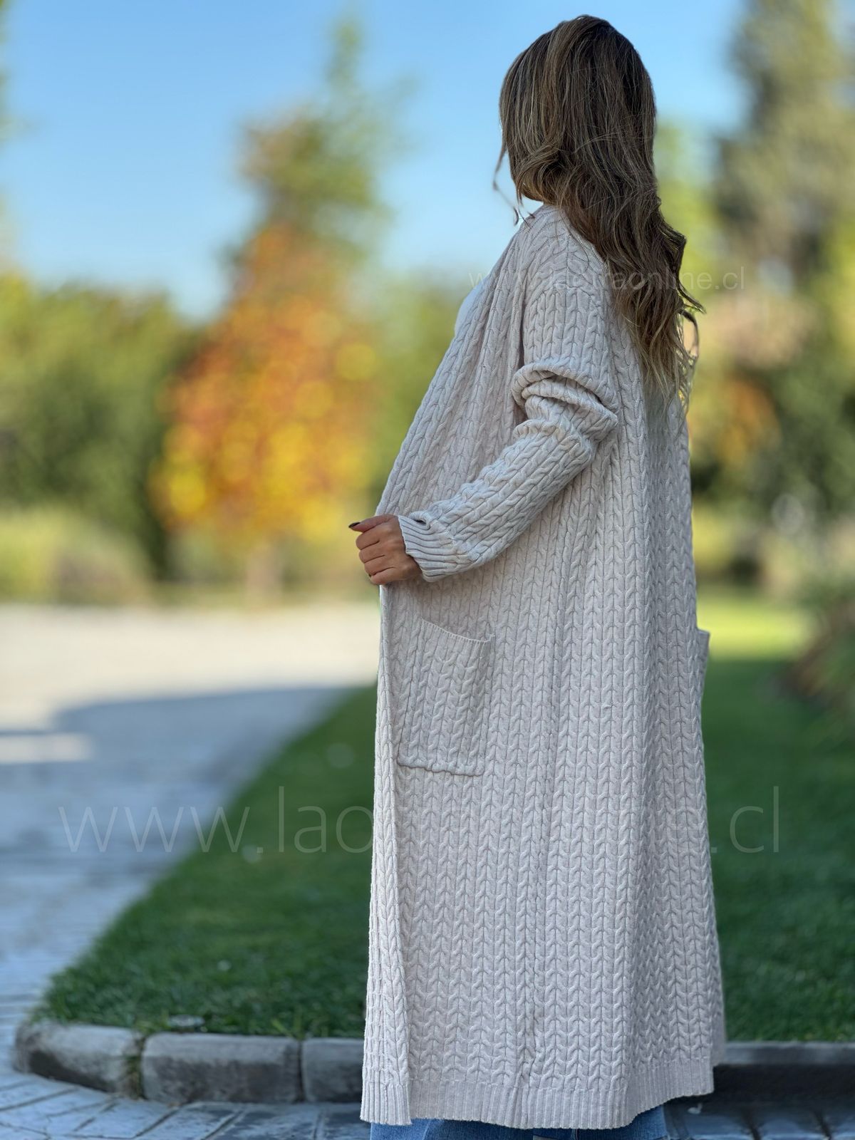 Maxi Cardigan Cosmopolita crema