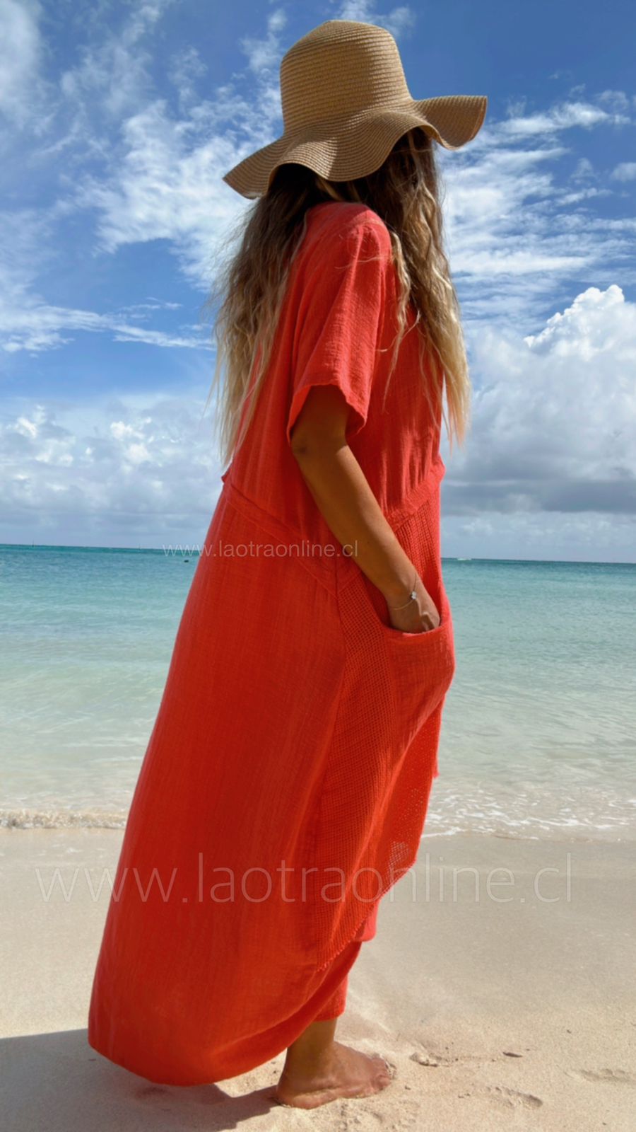 Vestido Eterna coral