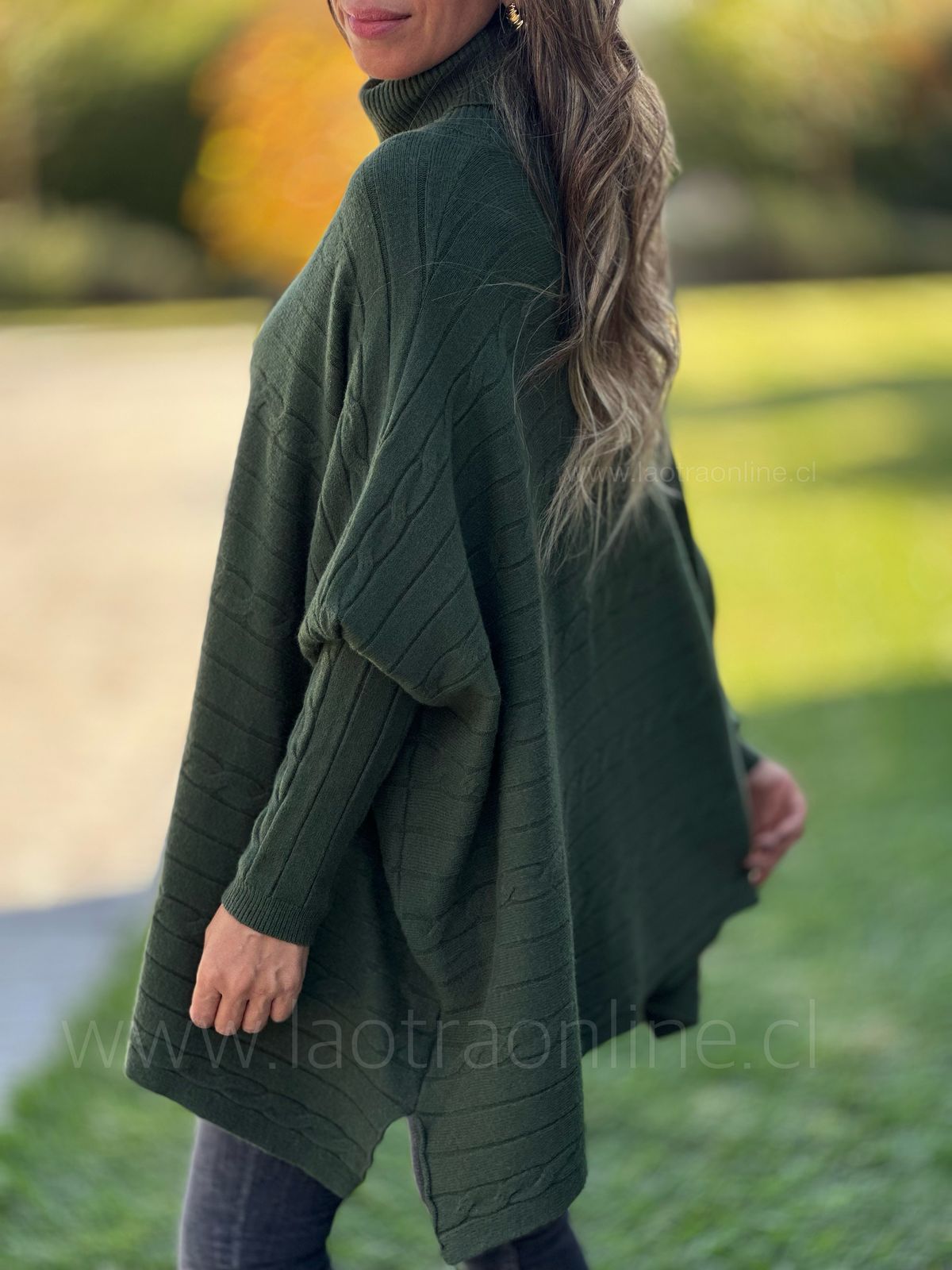 Oversize Trenzado olivo
