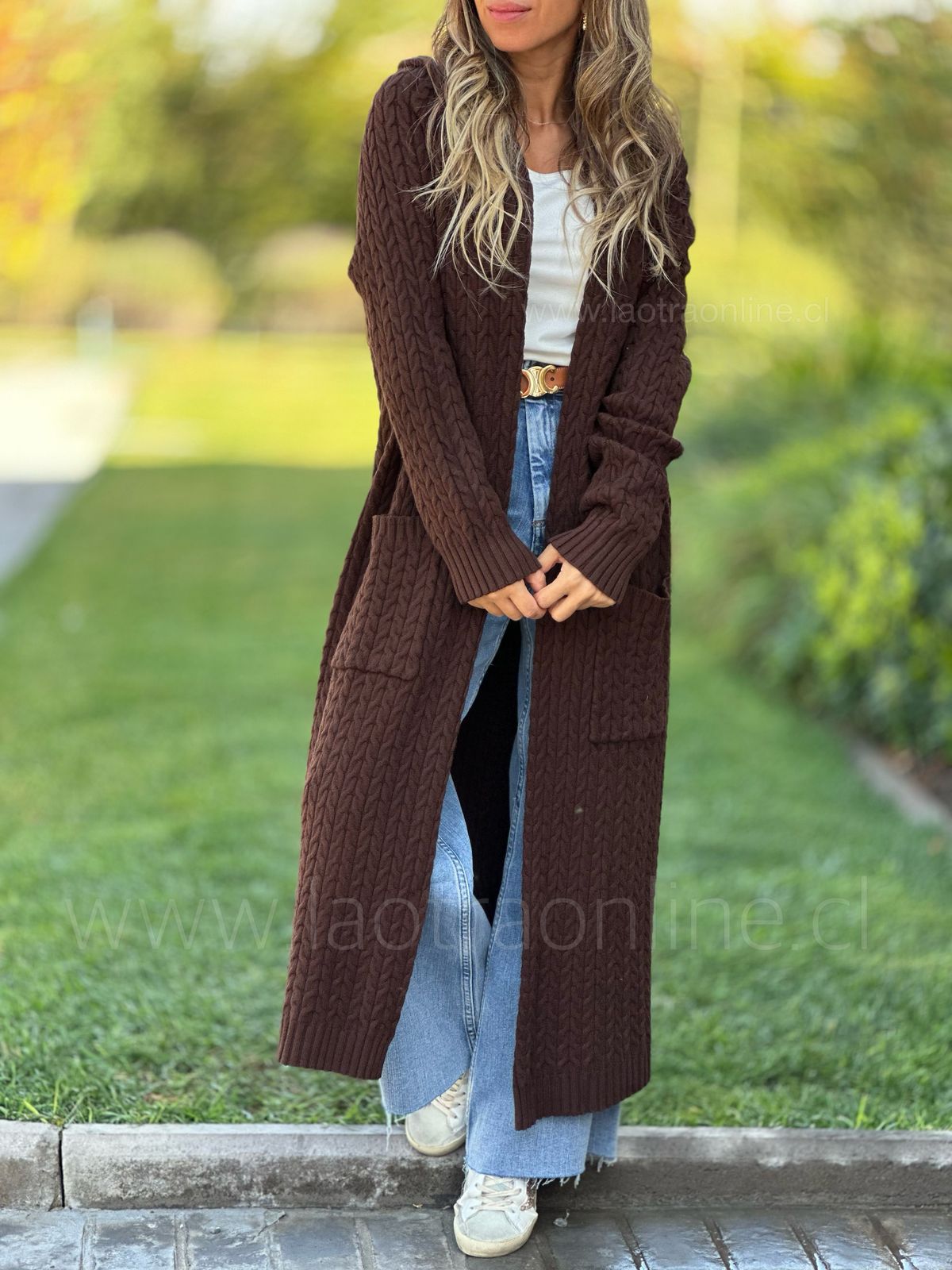 Maxi Cardigan Cosmopolita choco