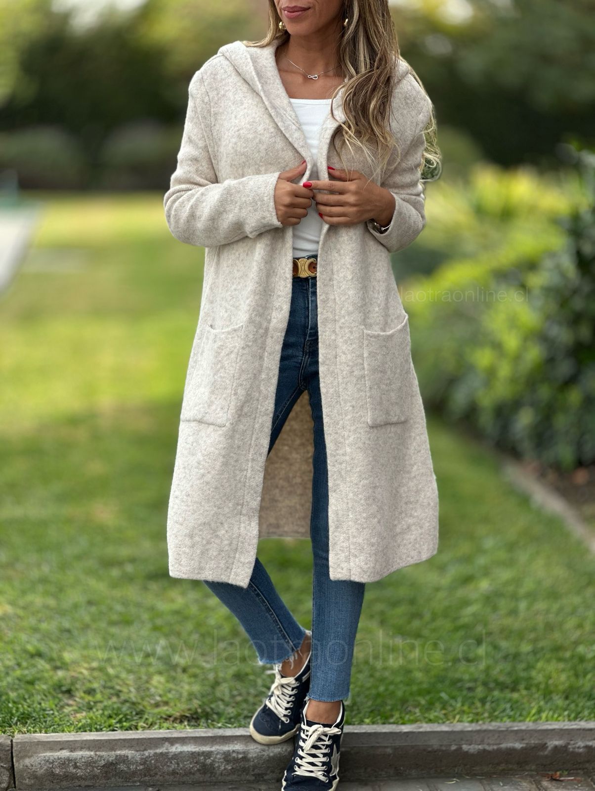 Abrigo/cardigan Ilusión crema