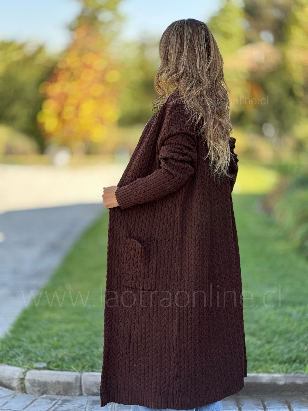 Maxi Cardigan Cosmopolita choco