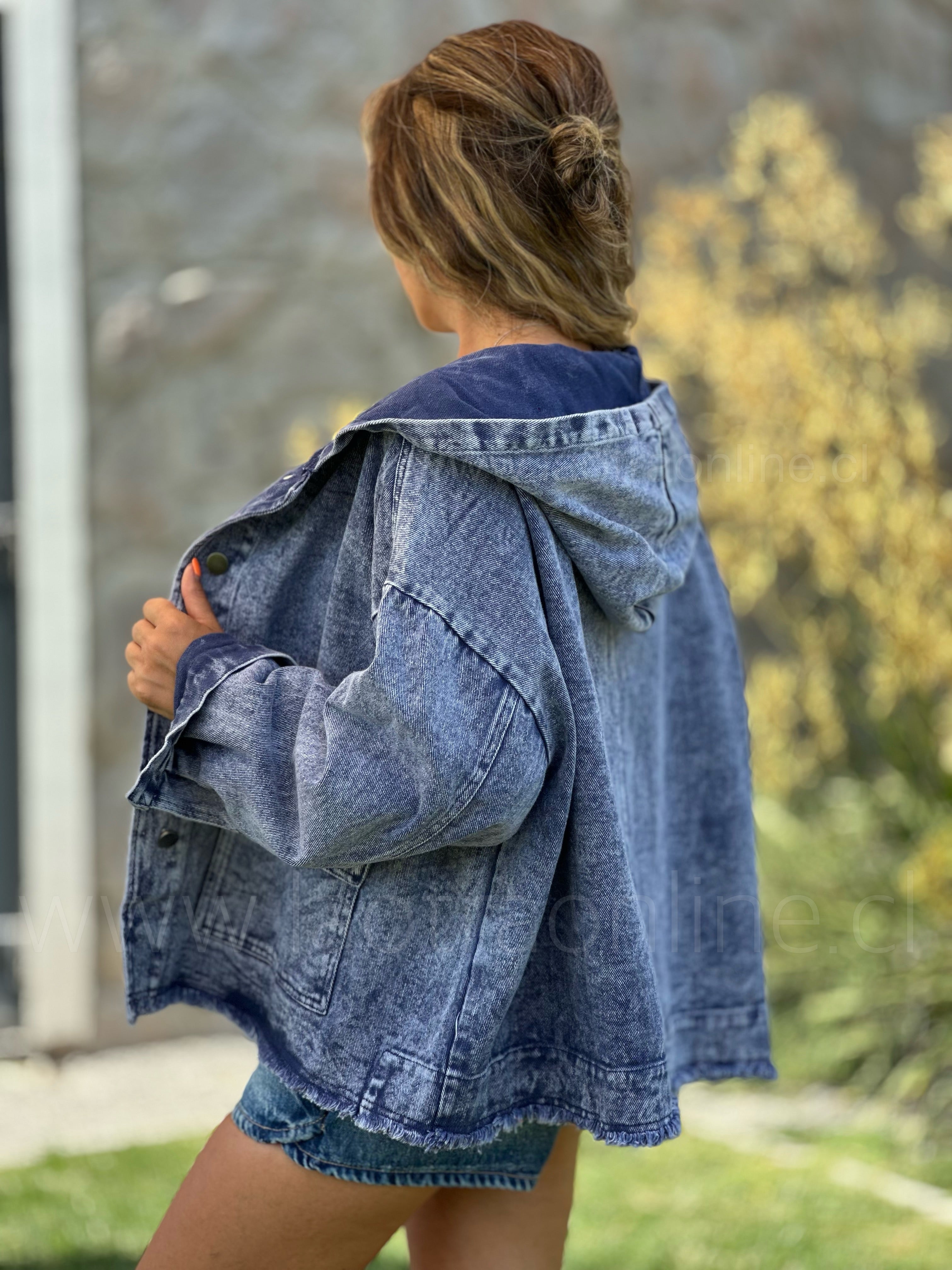 Chaqueta Mujer Denim Oversize Azul