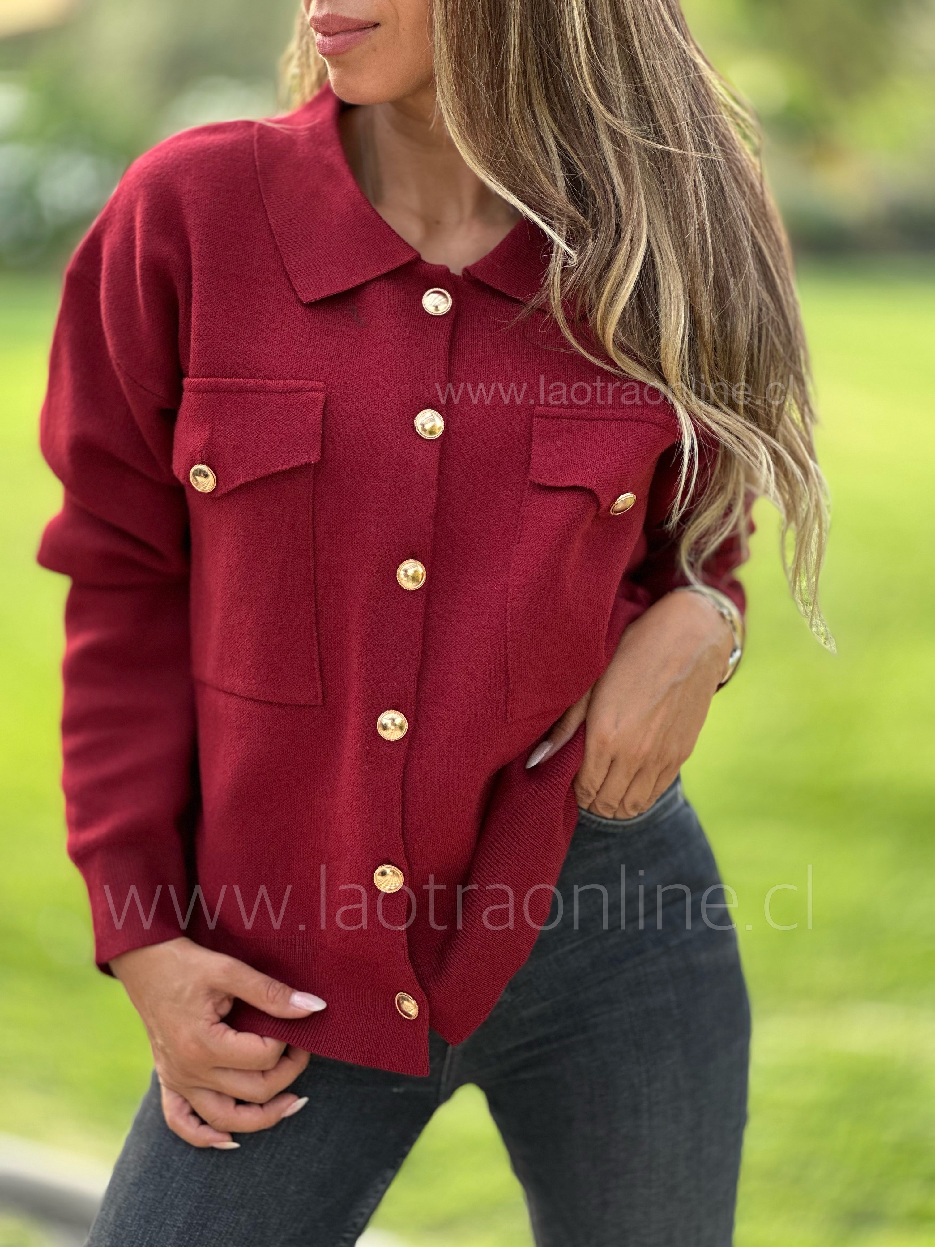 Chaqueta delgada Charlotte cherry