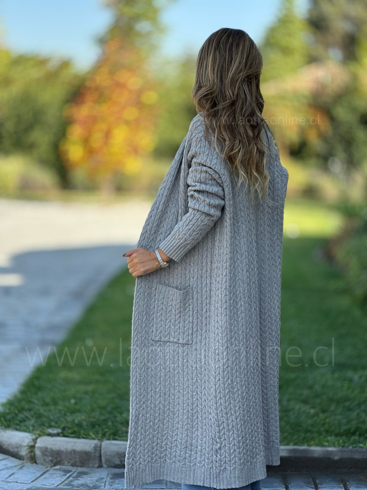 Maxi Cardigan Cosmopolita gris