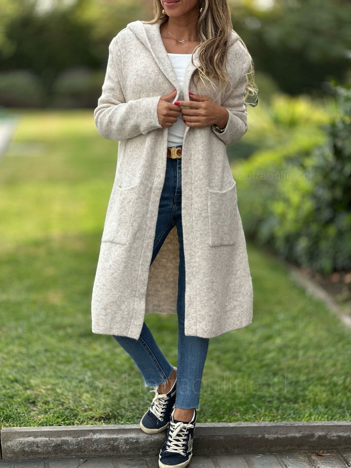 Abrigo/cardigan Ilusión crema