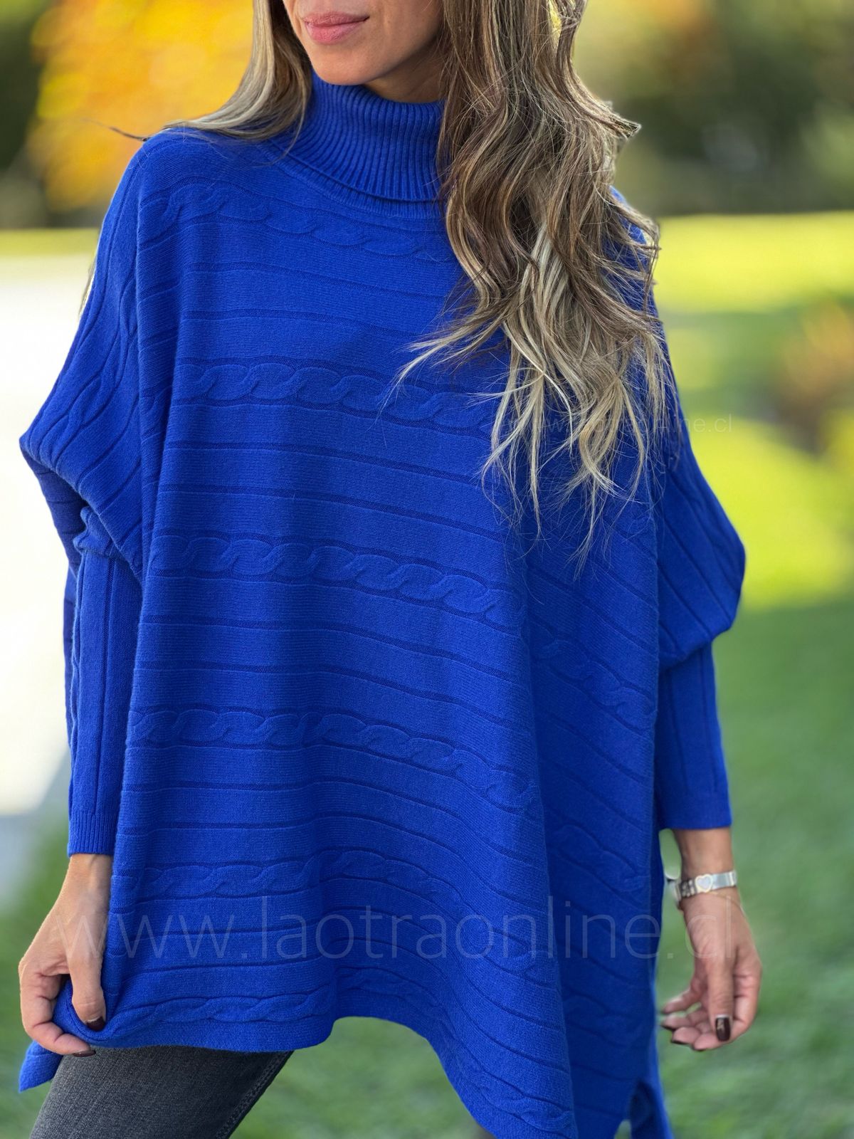 Oversize Trenzado azul