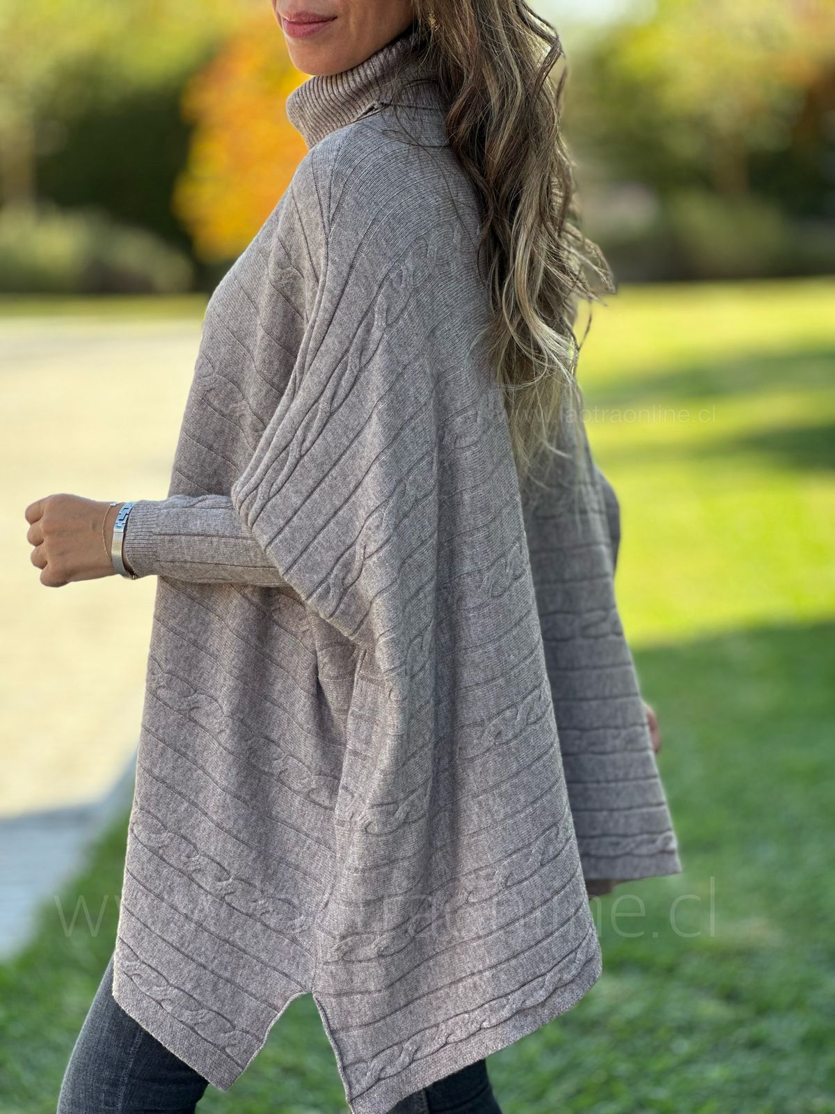 Oversize Trenzado taupe
