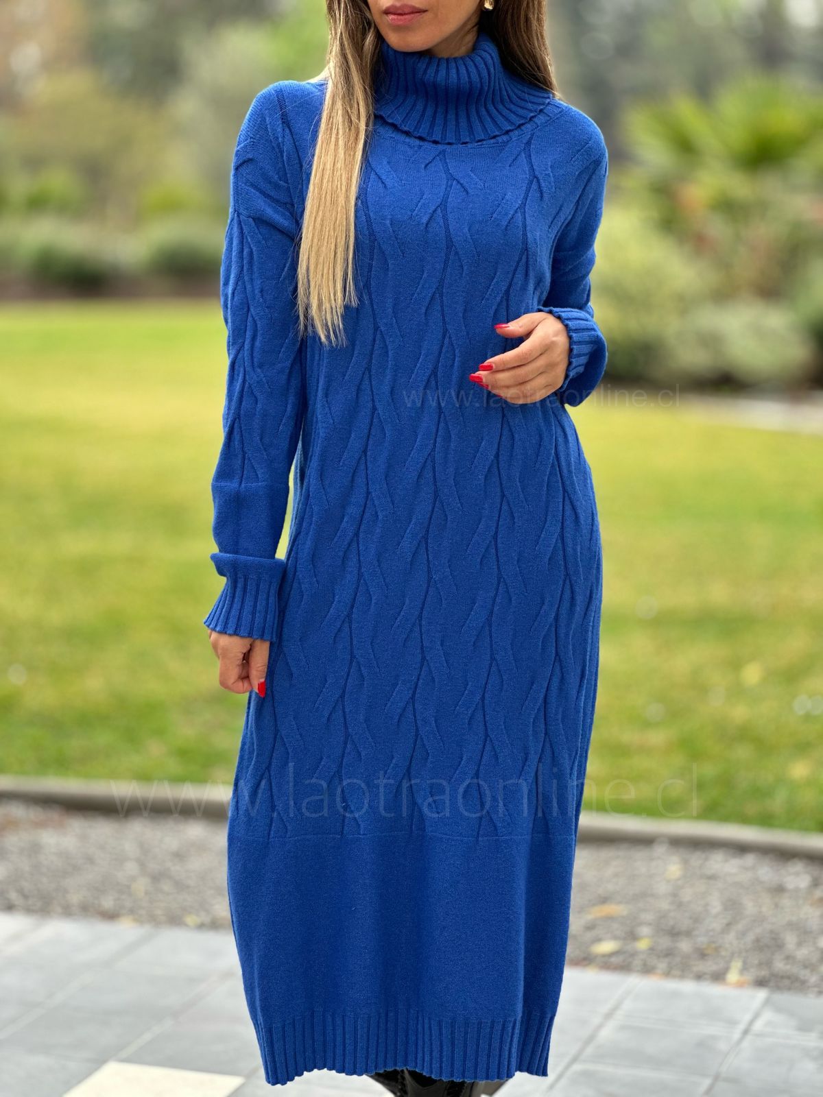 Maxi Sweater/vestido Sol azul