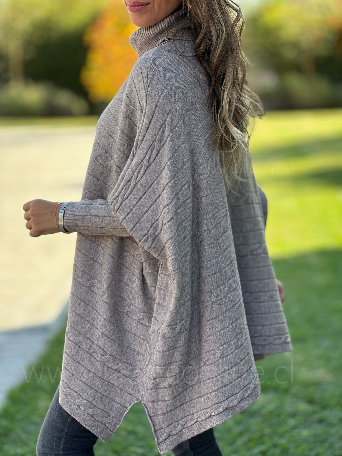 Oversize Trenzado taupe