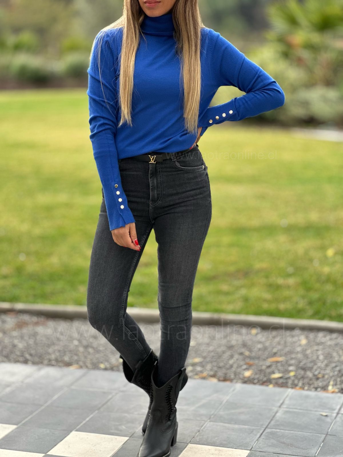 Sweater Flor azul