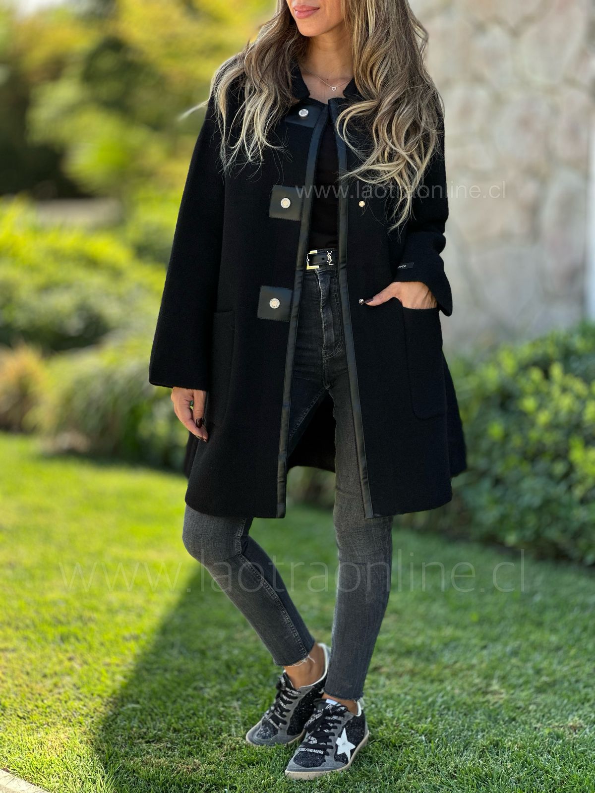 Abrigo Buckingham negro
