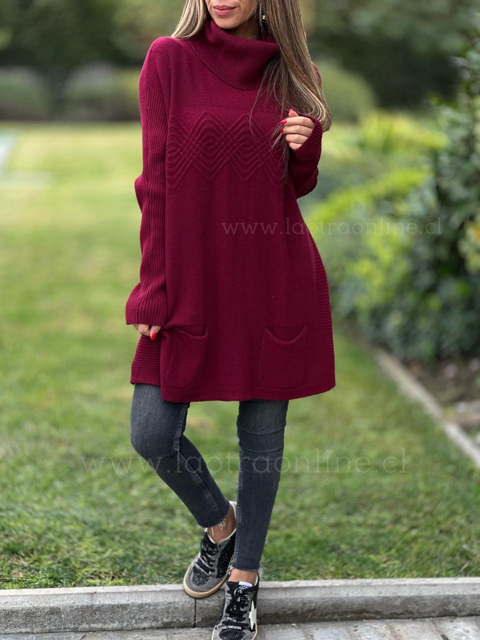 Sweater Textura cherry
