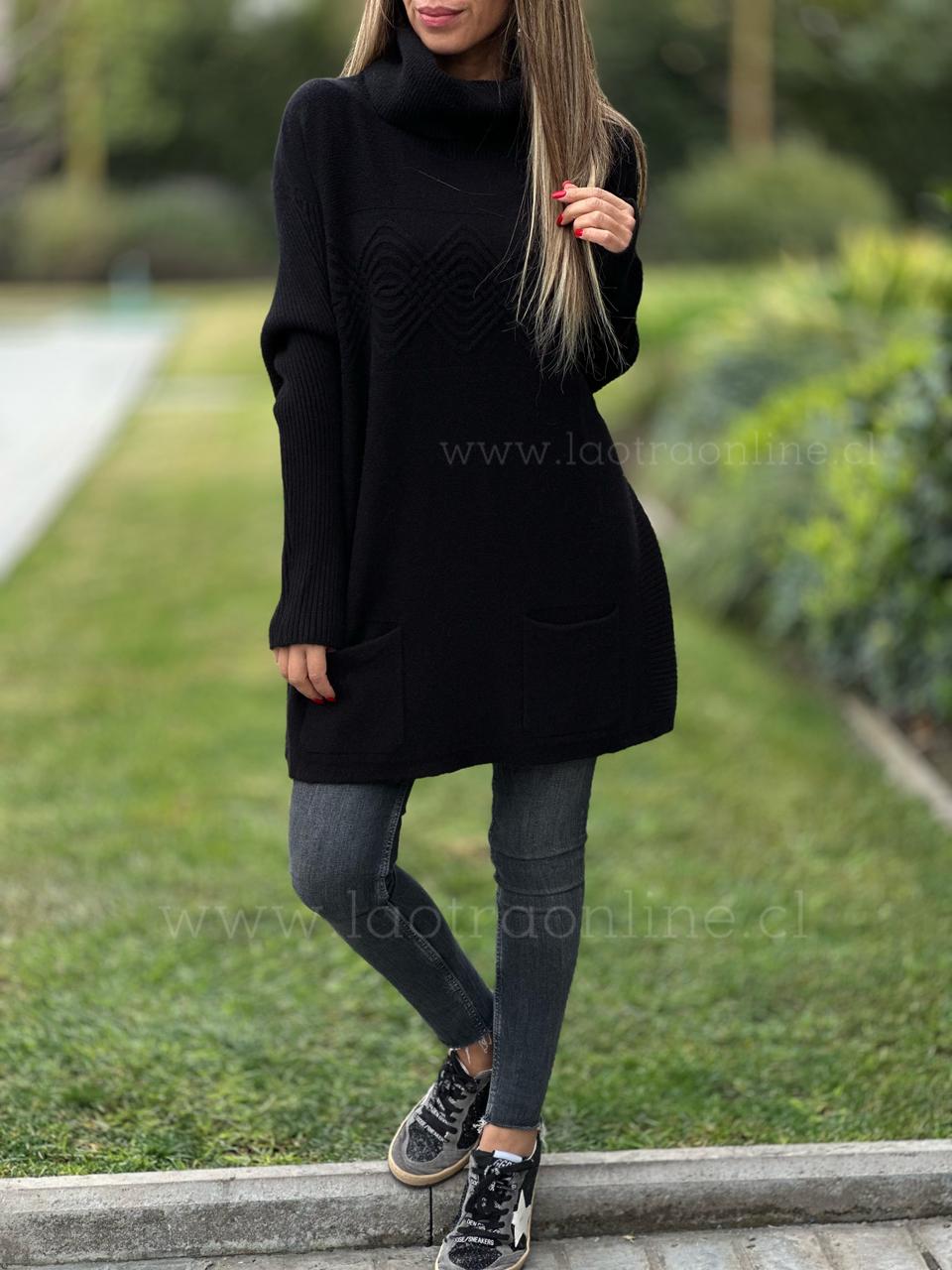 Sweater Textura negro