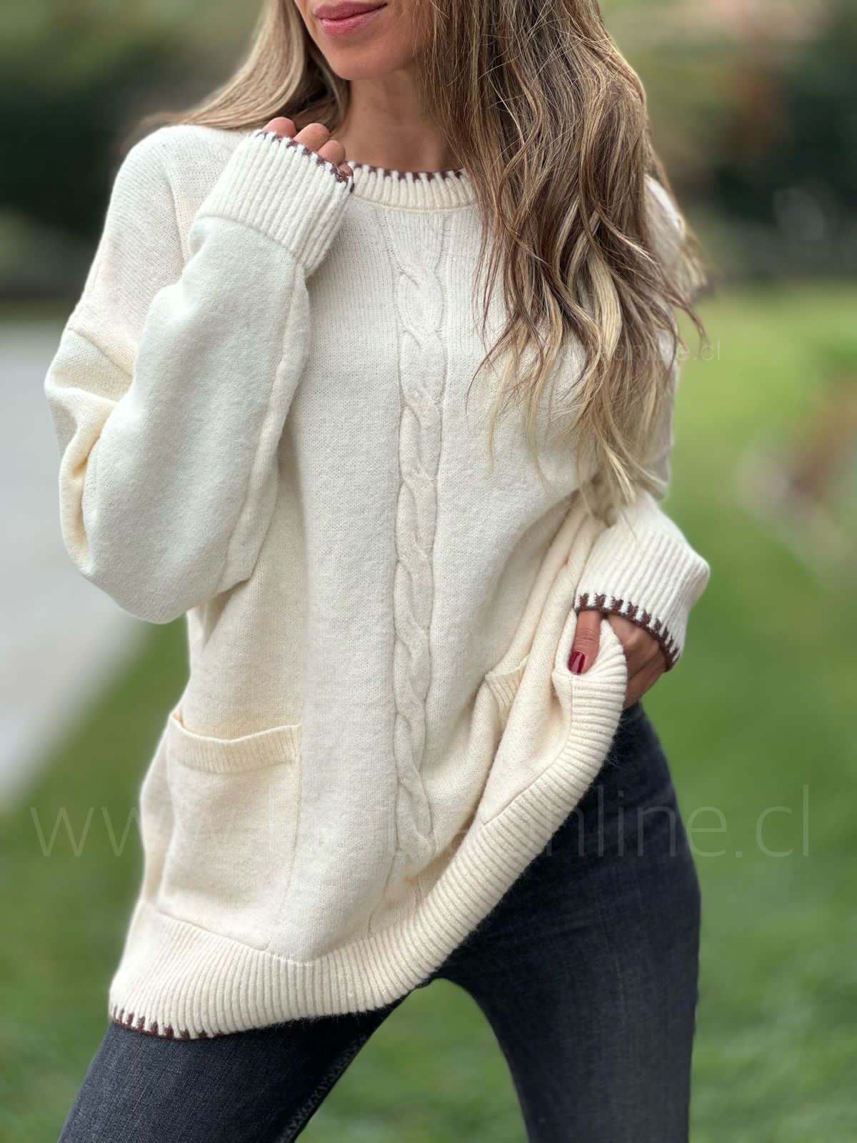 Sweater Francesa crema