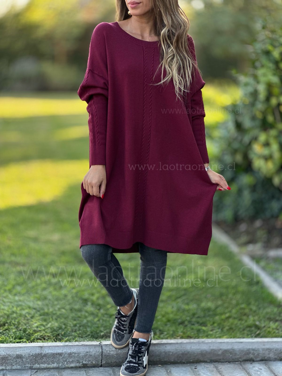 Maxi Sweater Leila cherry