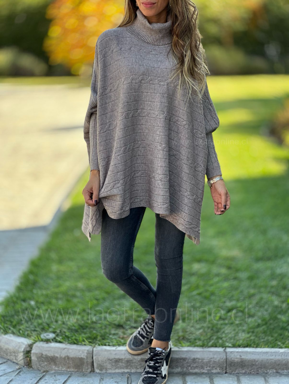 Oversize Trenzado taupe