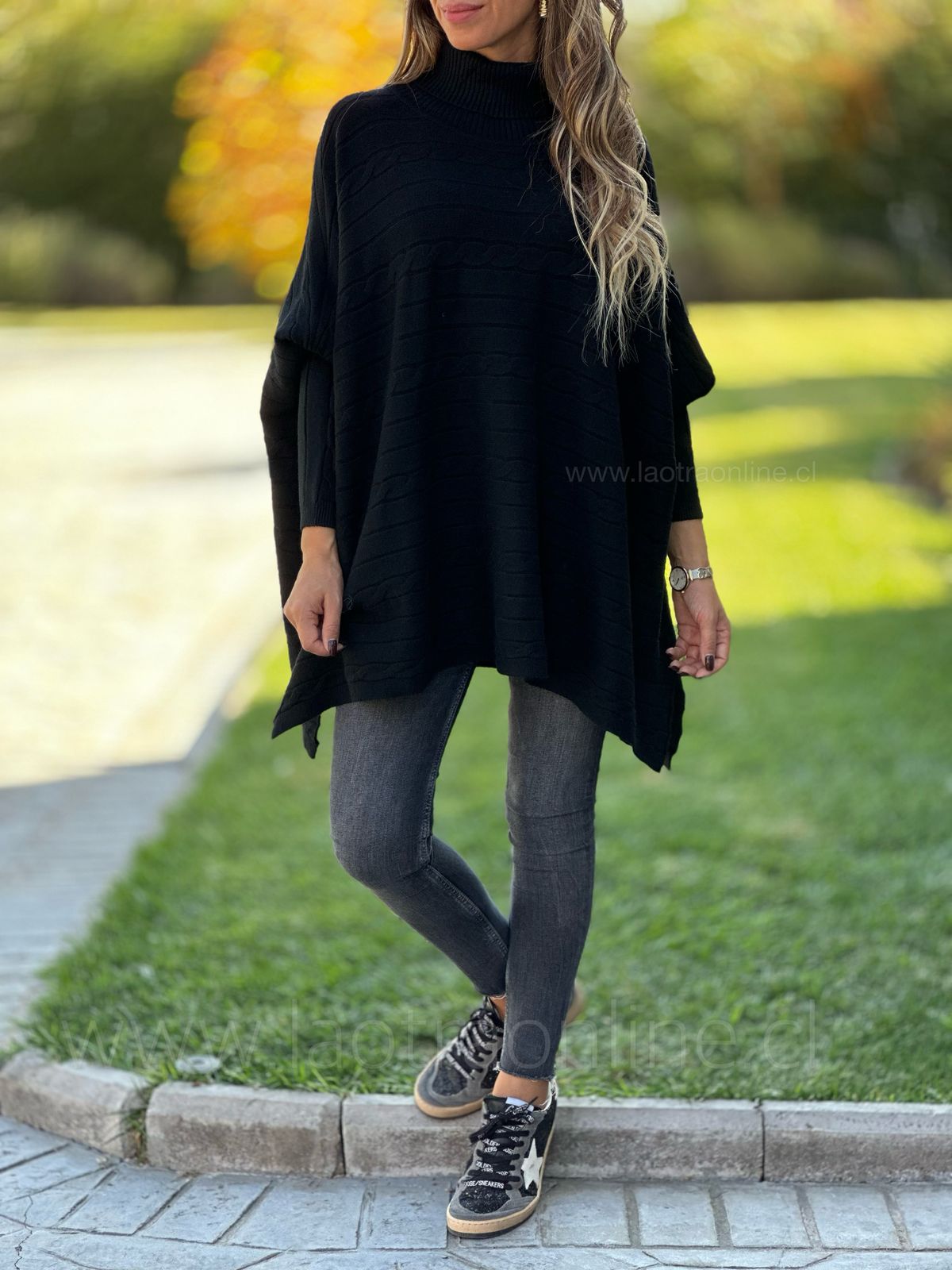 Oversize Trenzado negro