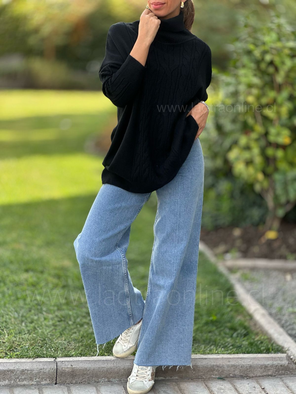 Sweater Trenzas negro