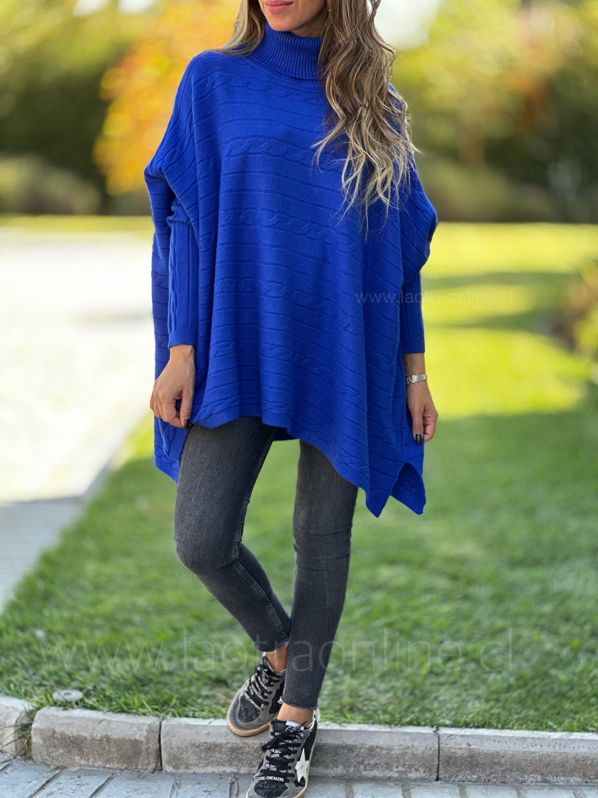 Oversize Trenzado azul