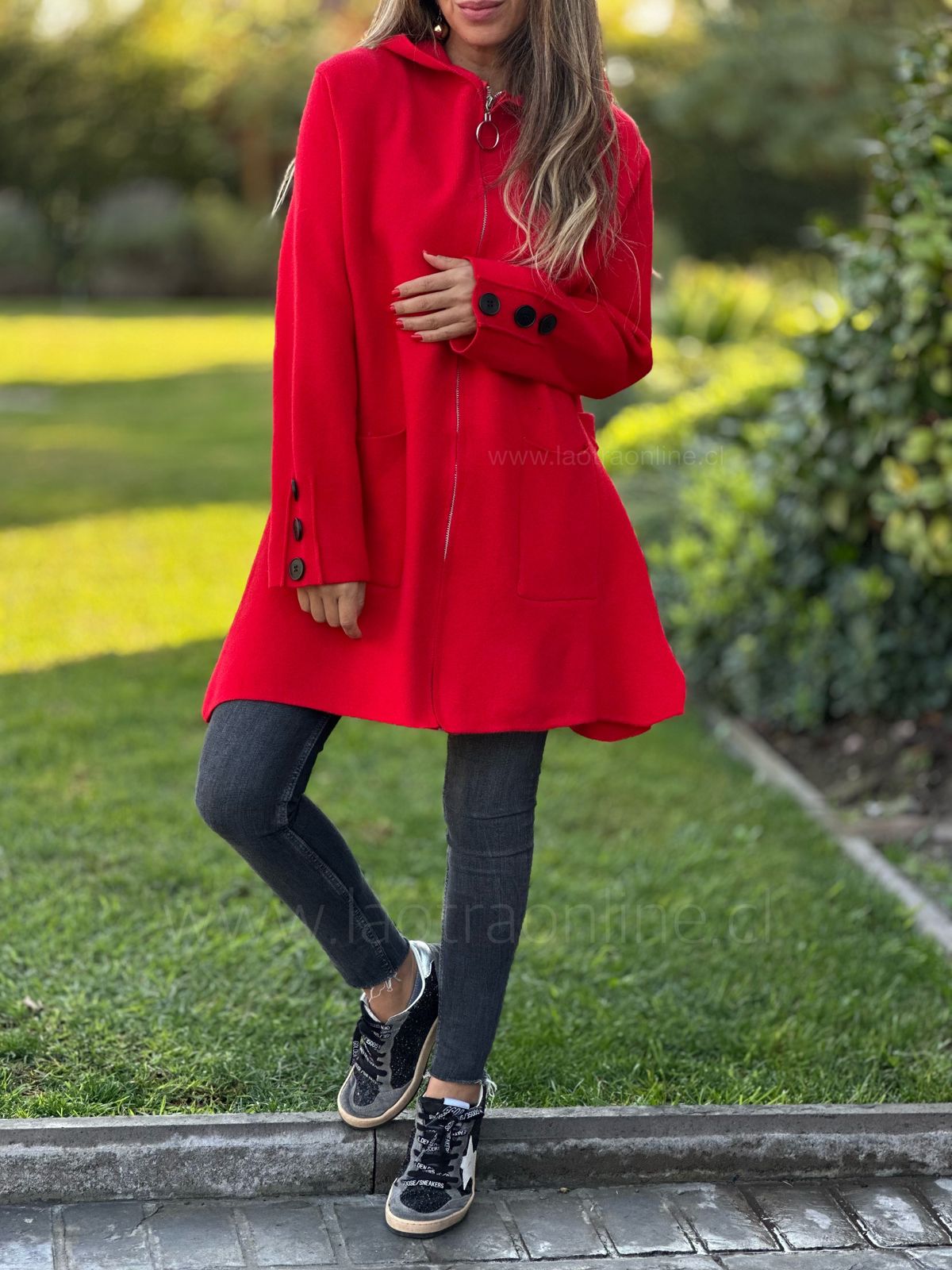 Abrigo Rivadavia rojo