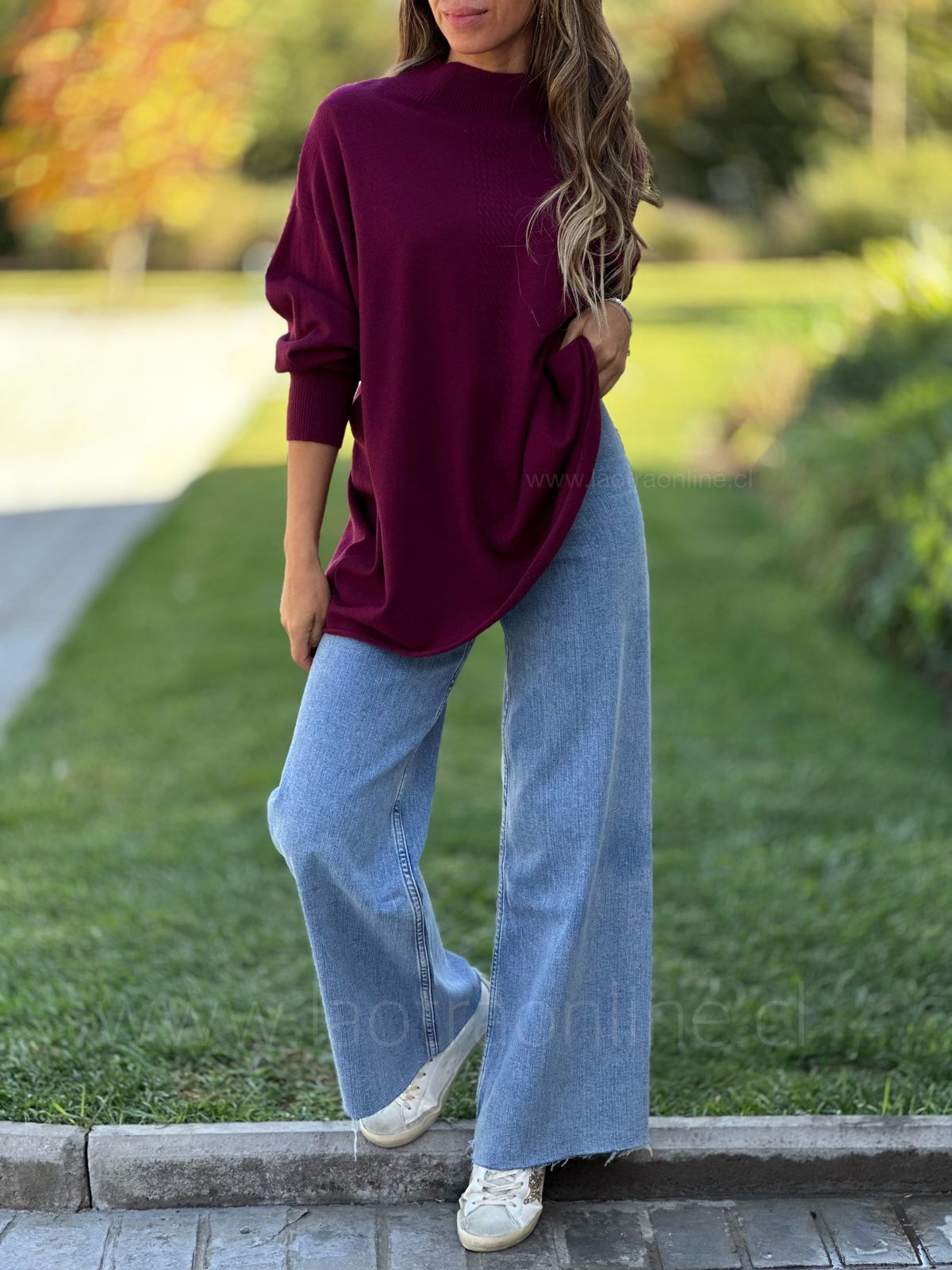 Sweater Luna cherry
