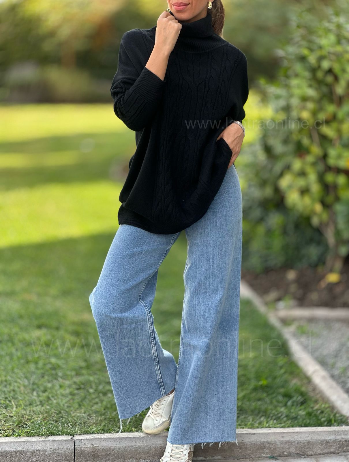Sweater Trenzas negro