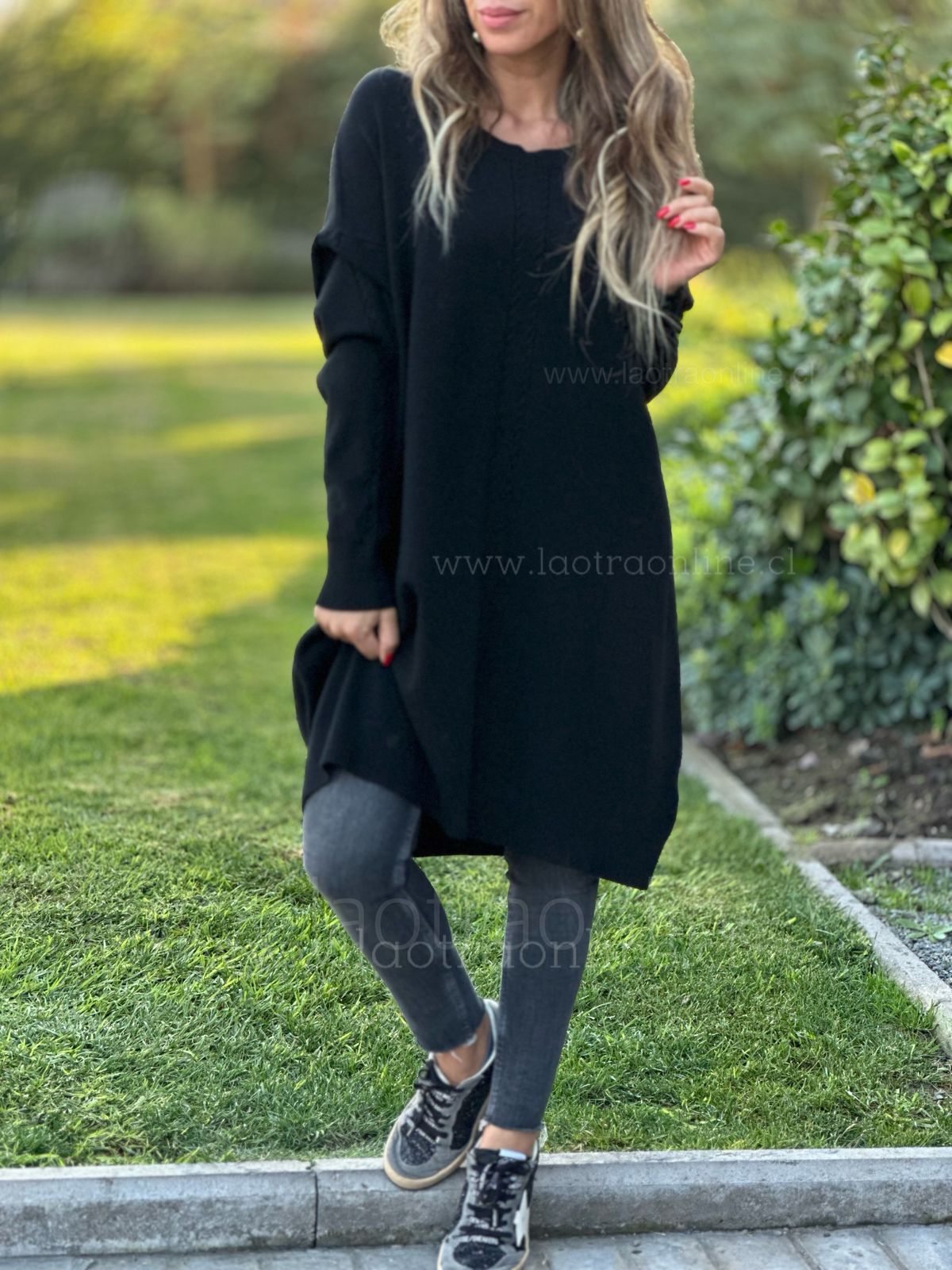 Maxi Sweater Leila negro
