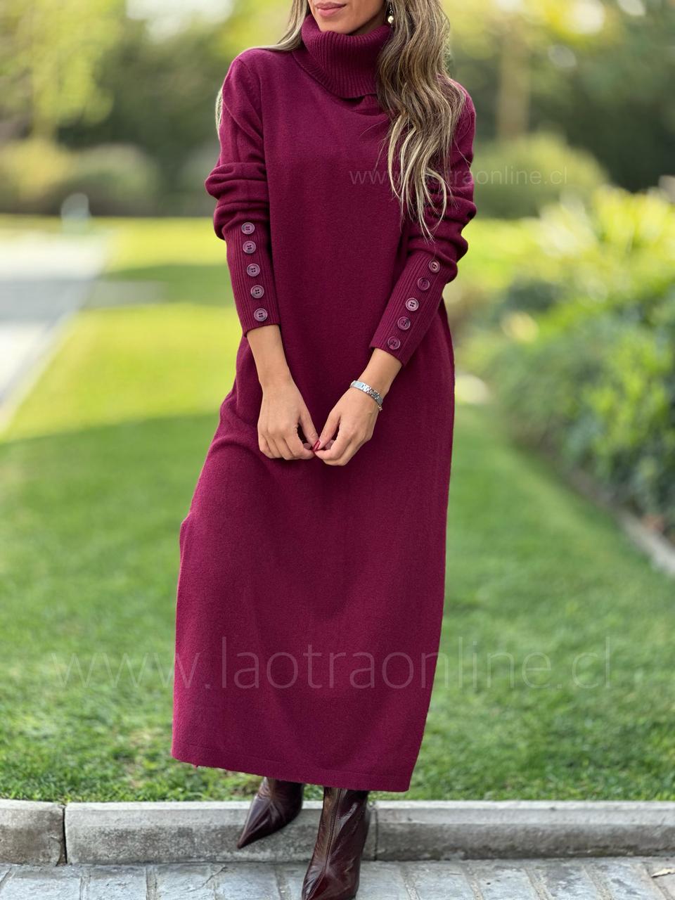 Sweater/Vestido Gales cherry