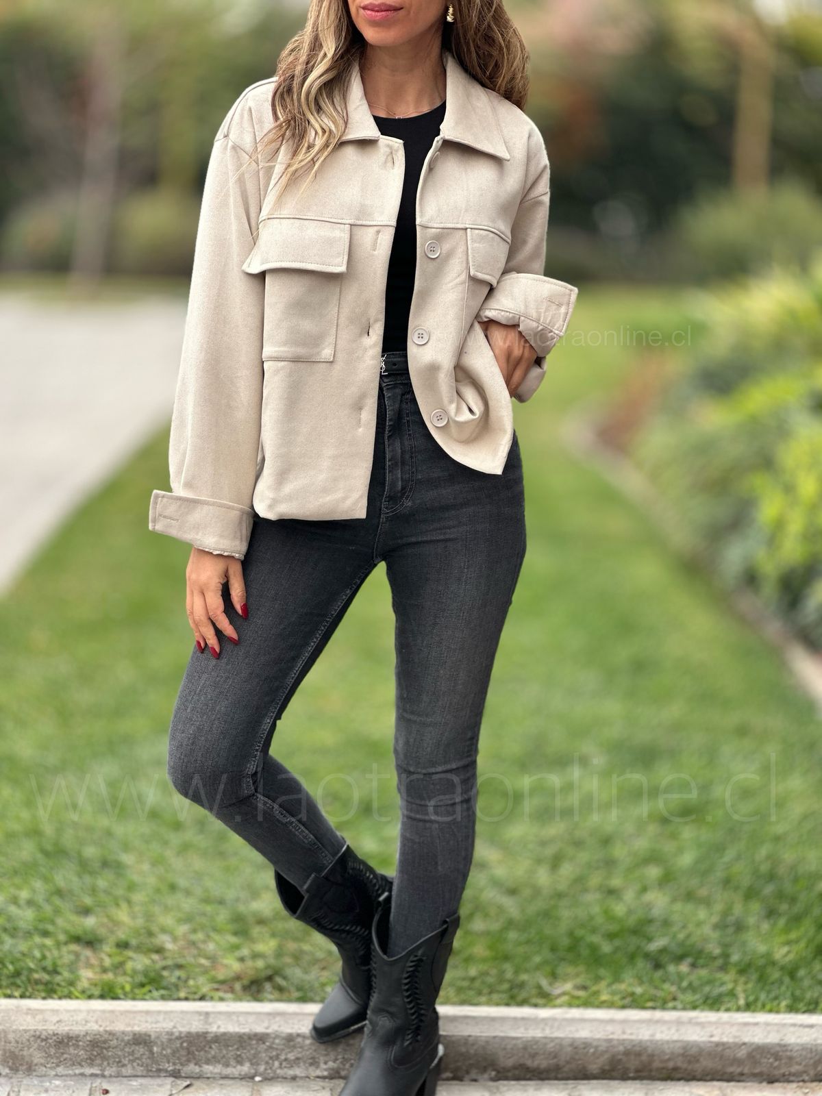 Chaqueta Asia crema