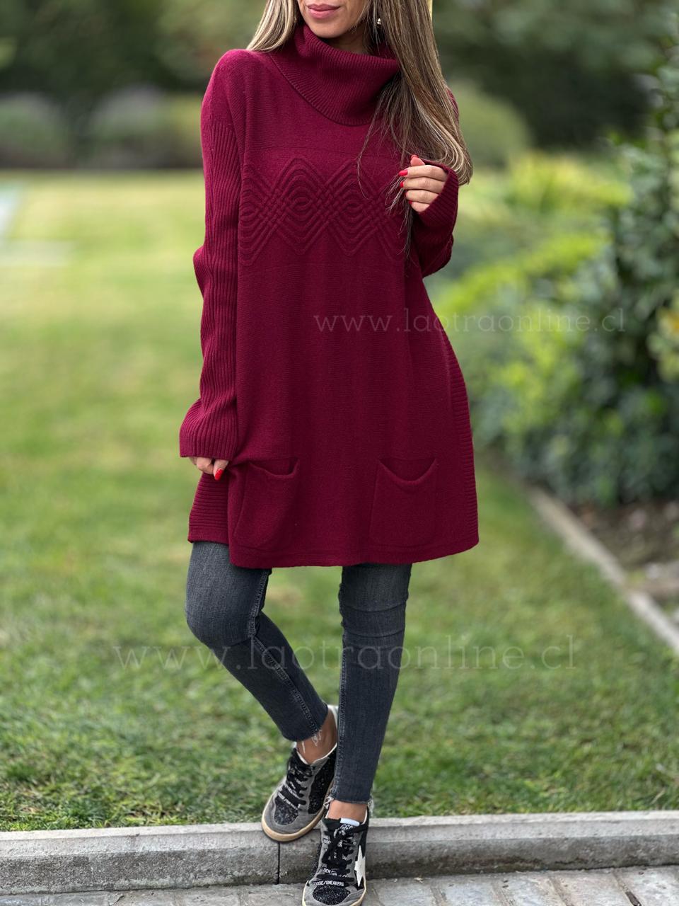 Sweater Textura cherry