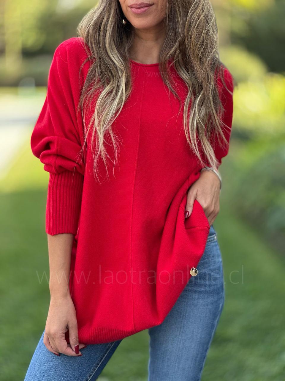 Sweater Camelia rojo