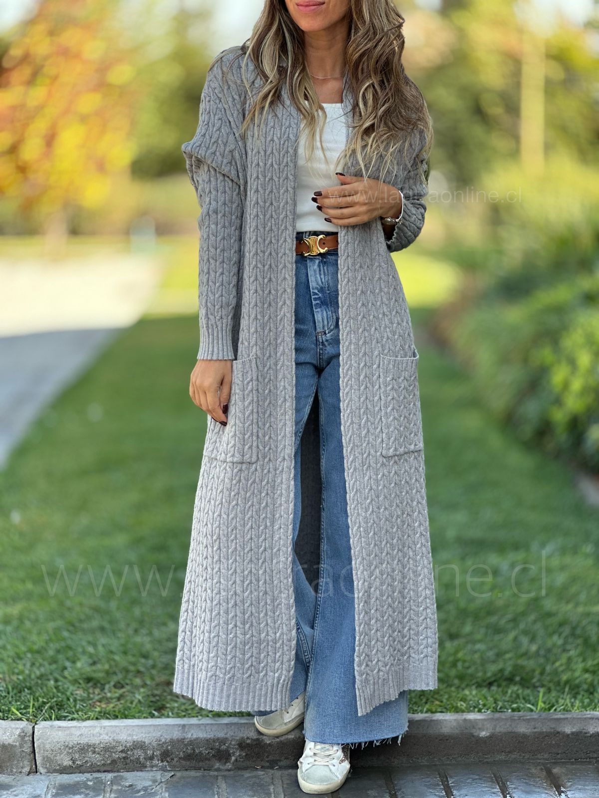 Maxi Cardigan Cosmopolita gris