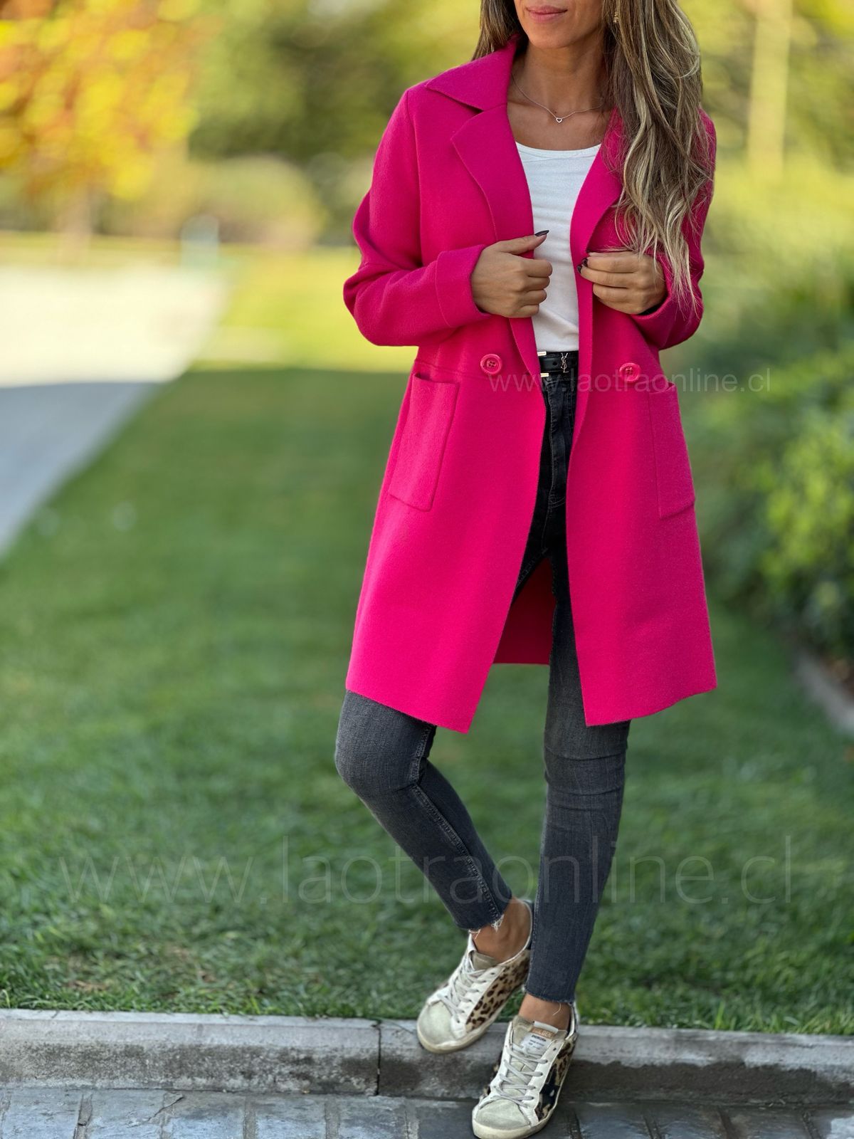 Abrigo Perla fucsia