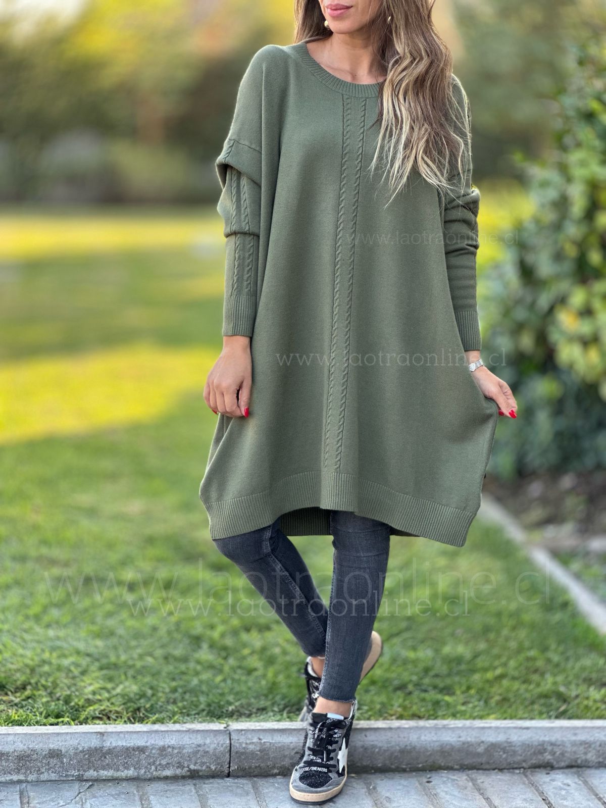 Maxi Sweater Leila olivo