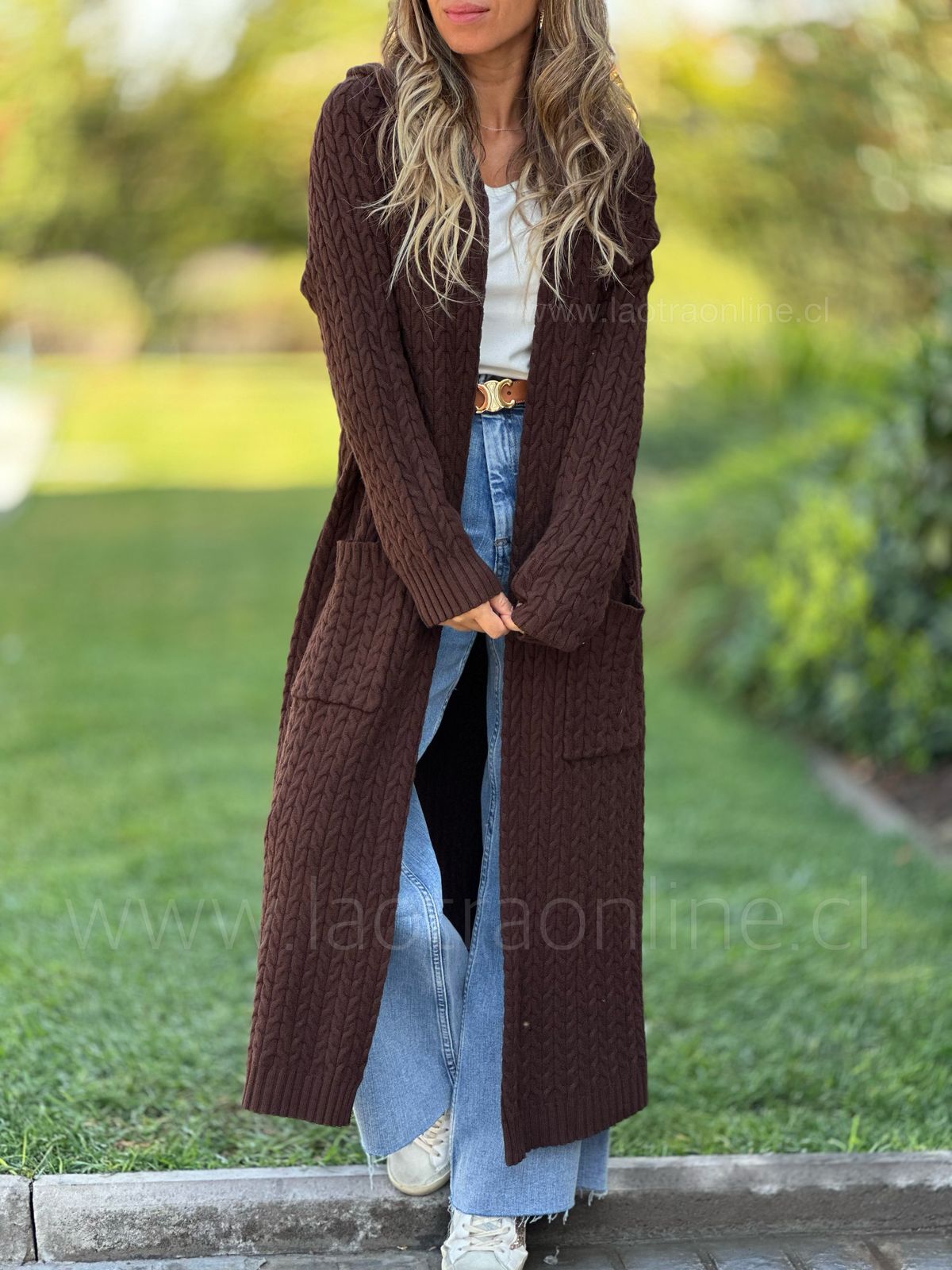 Maxi Cardigan Cosmopolita choco