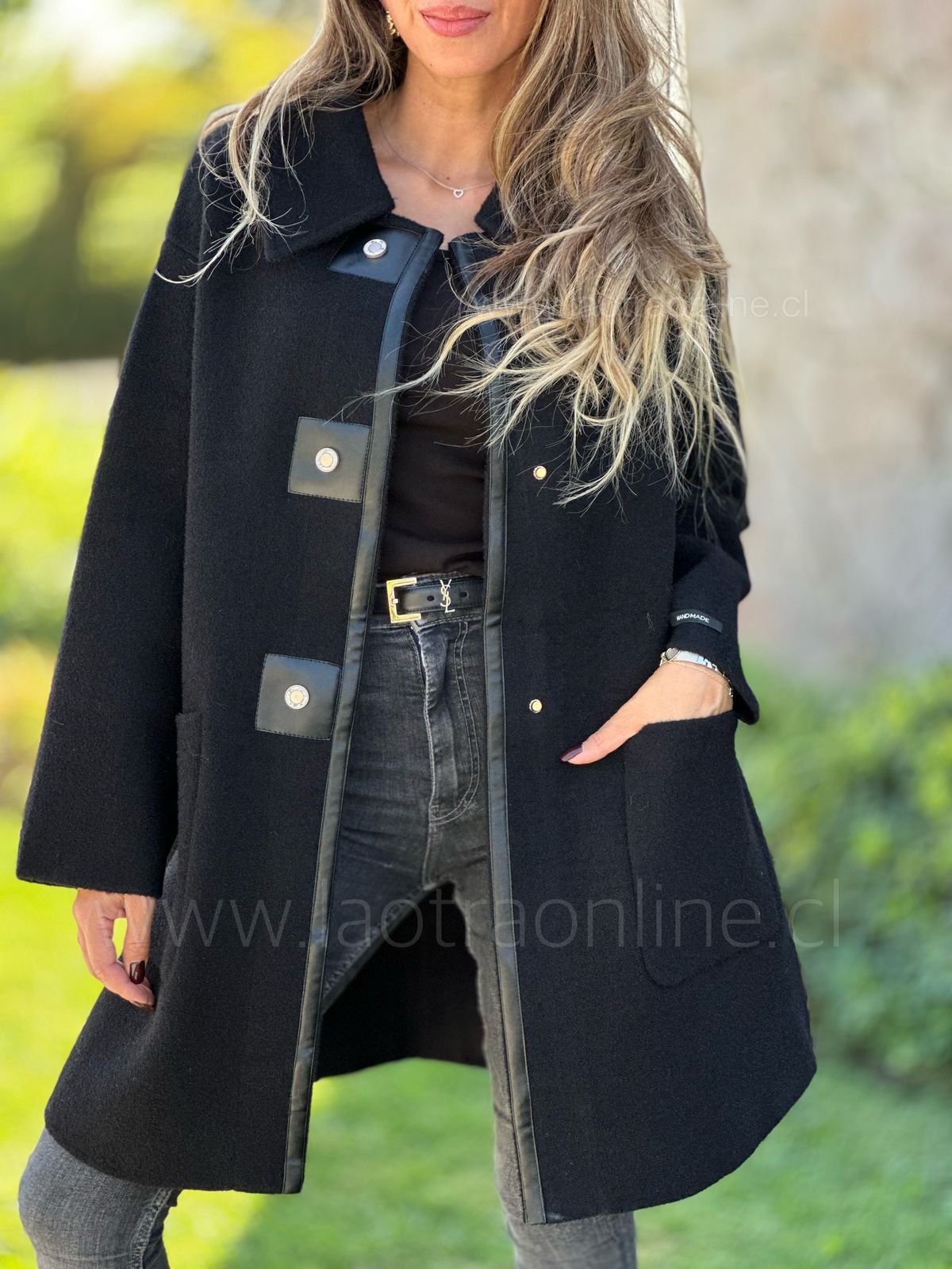 Abrigo Buckingham negro