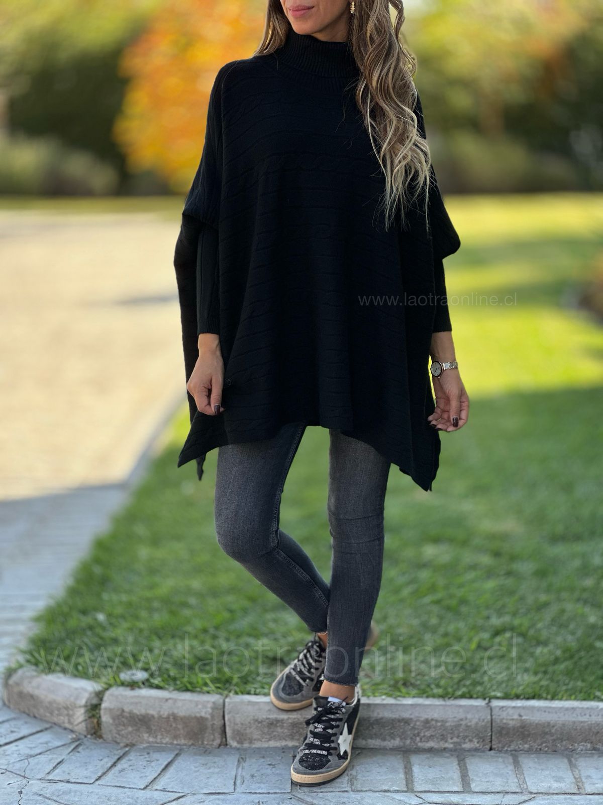 Oversize Trenzado negro