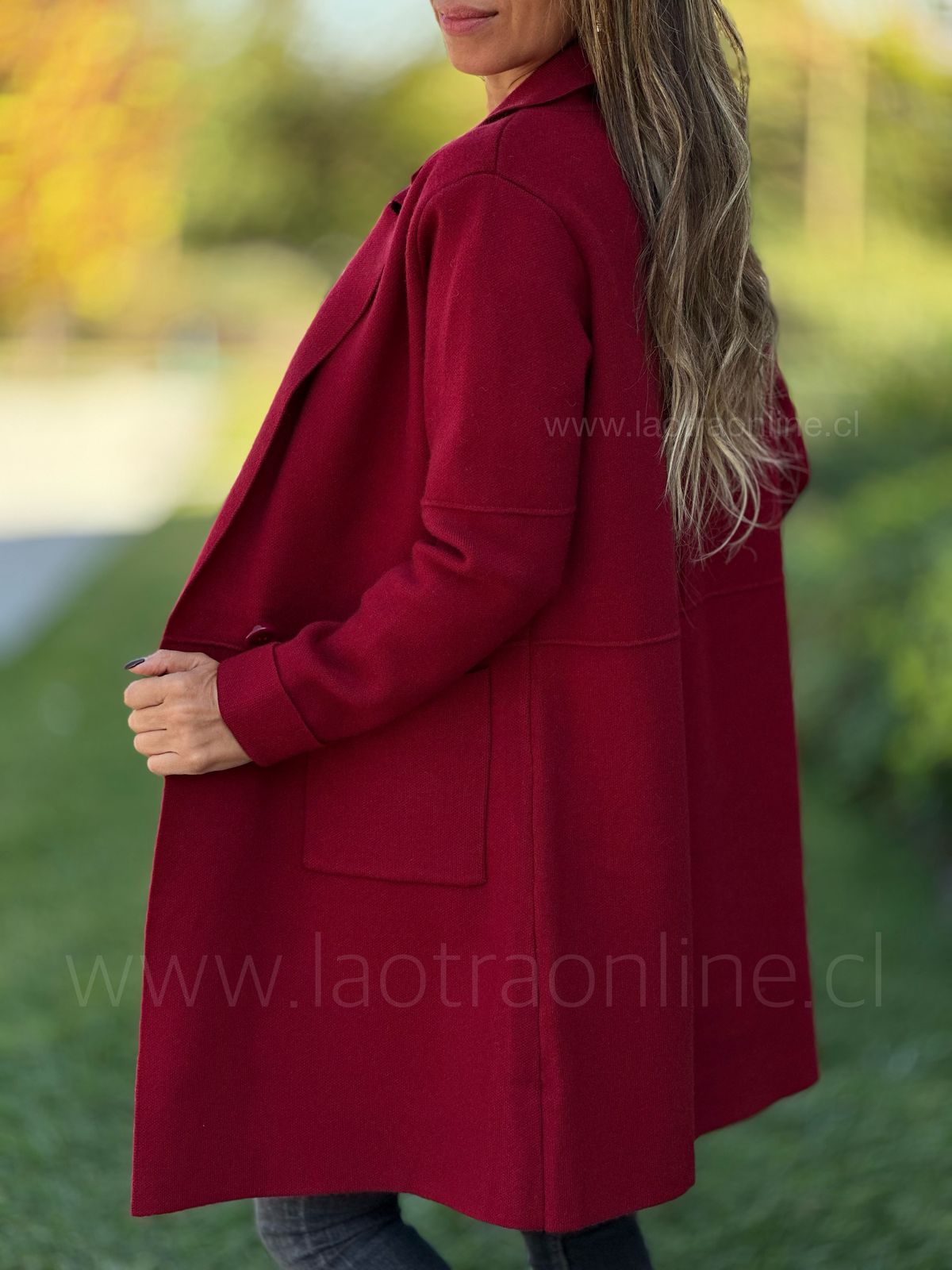 Abrigo Perla rojo