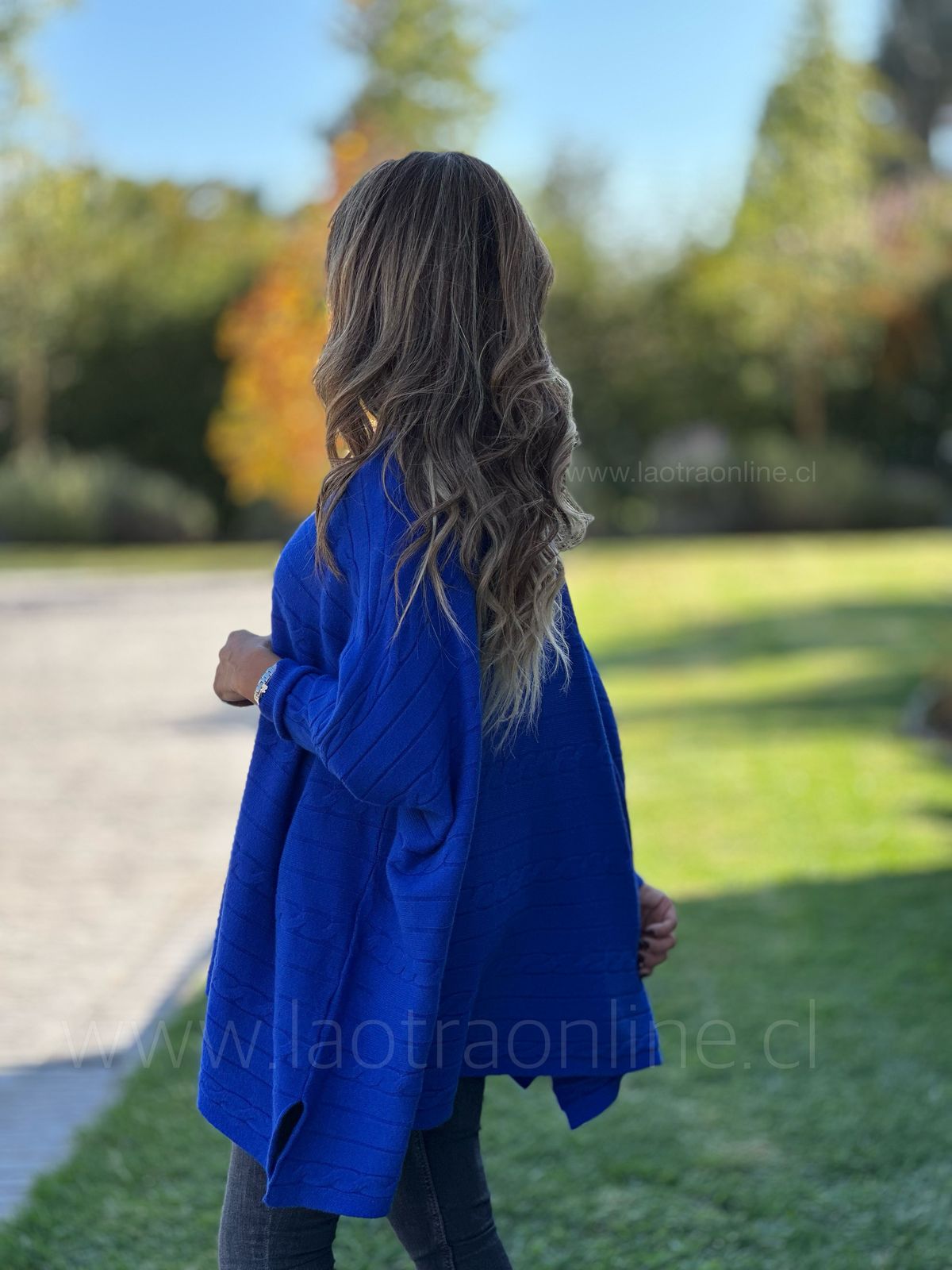 Oversize Trenzado azul
