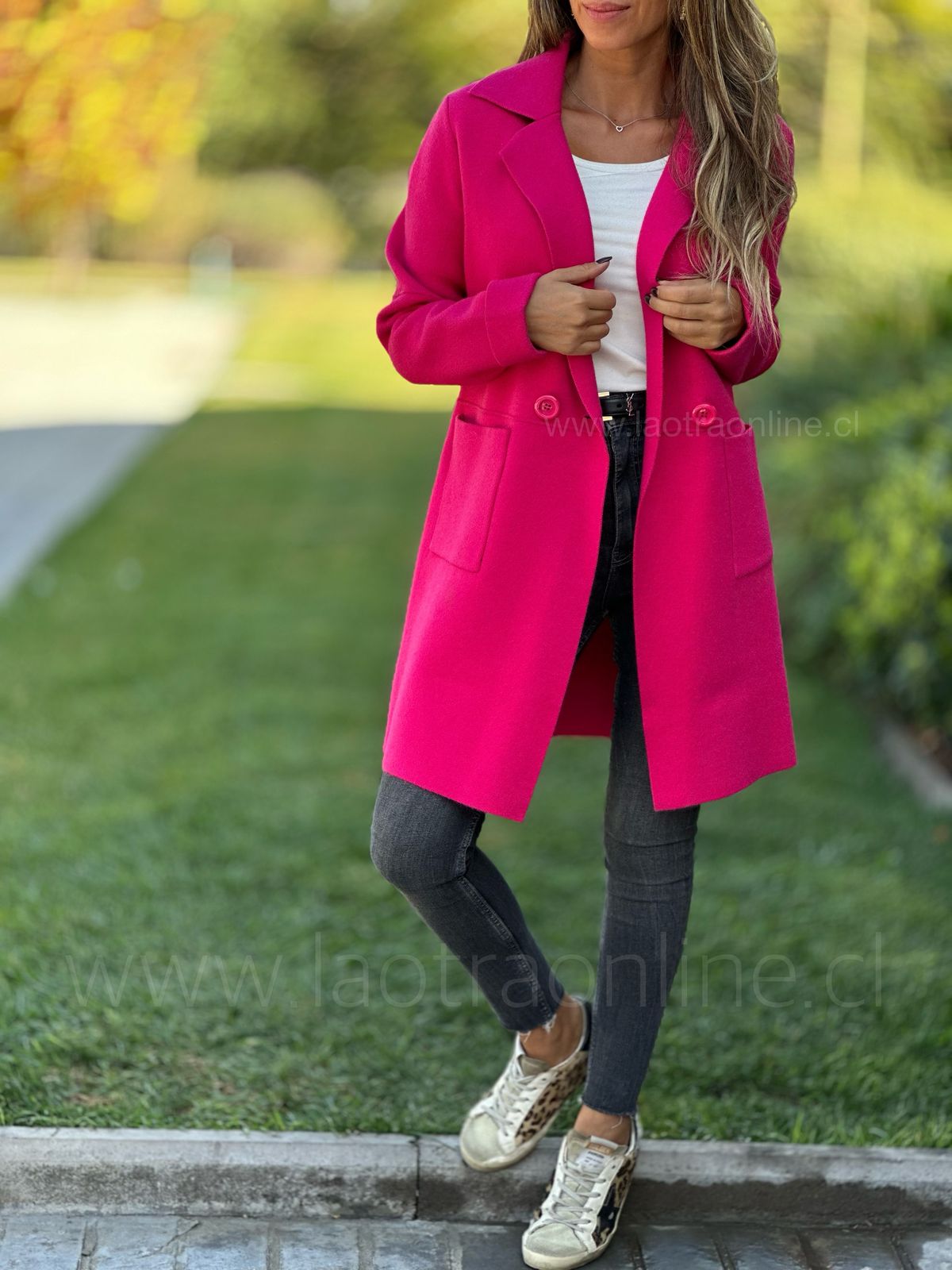 Abrigo Perla fucsia