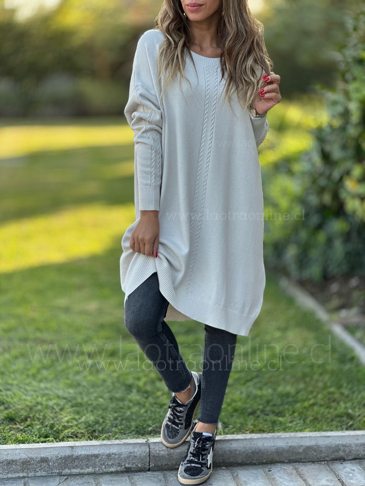 Maxi Sweater Leila crema