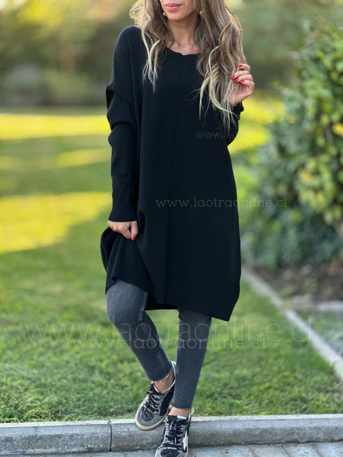 Maxi Sweater Leila negro
