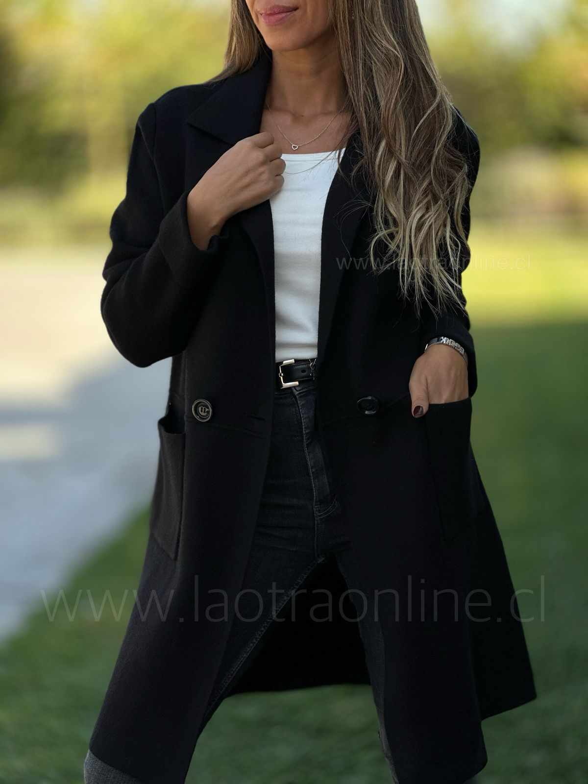 Abrigo Perla negro