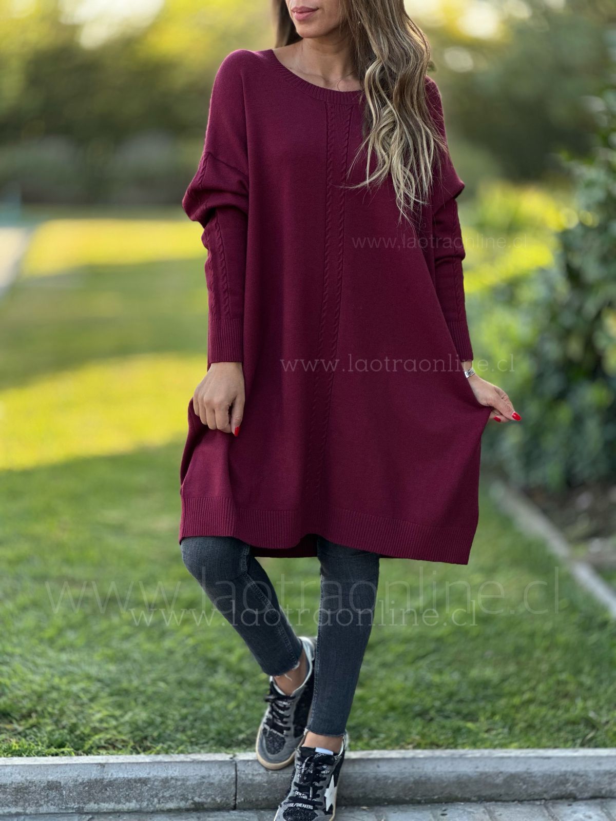 Maxi Sweater Leila cherry
