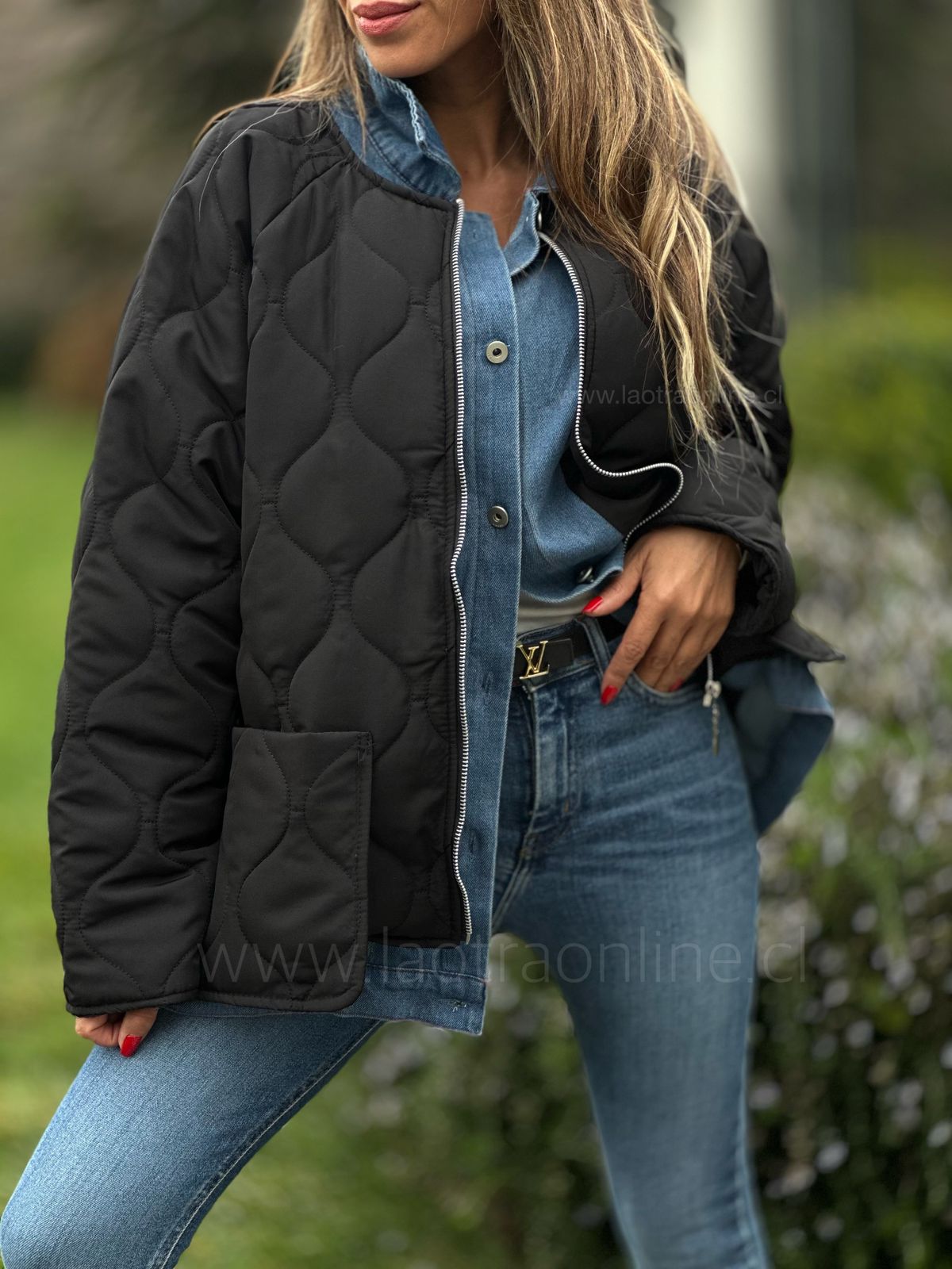 Parca blusa mentirosa Rafa negro